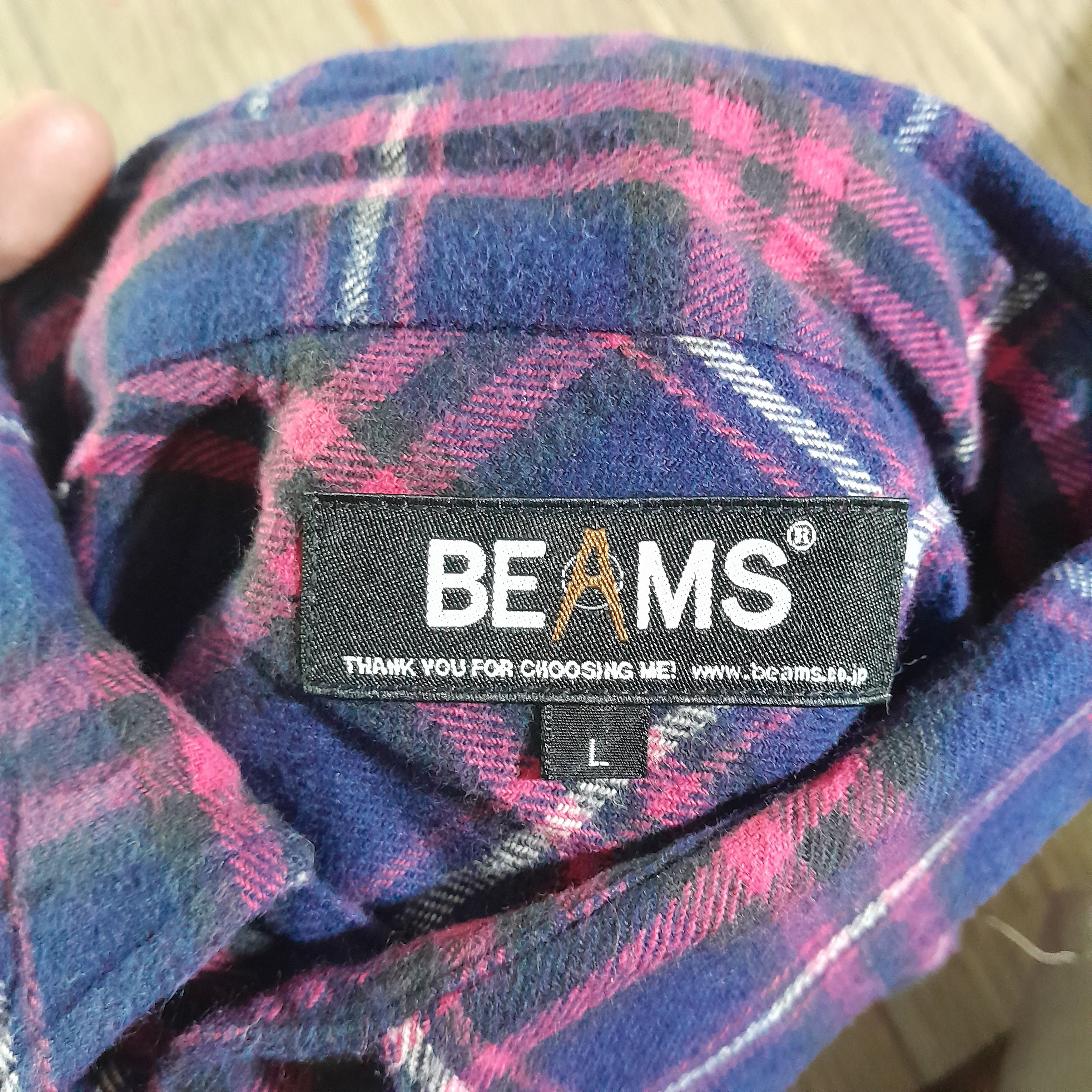 Beams Japan Beams Flannel Check Shirt Button Up Long Sleeve Size M Size US M / EU 48-50 / 2 - 6 Thumbnail