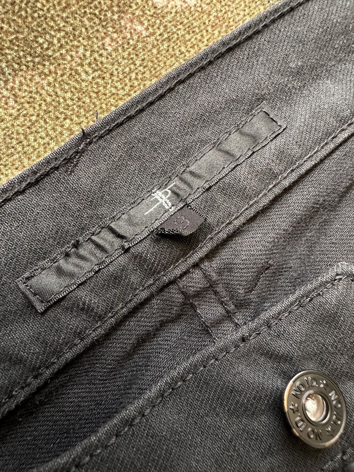 NO ID No ID Japan black denim avantgarde slim rocker fashion Size US 32 / EU 48 - 12 Thumbnail