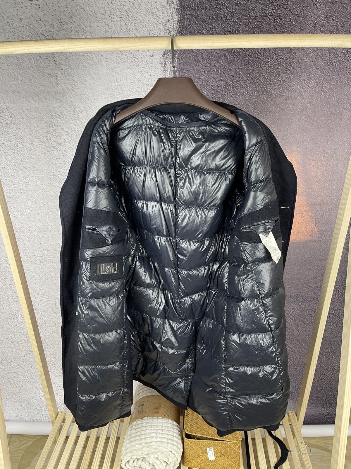 Pal Zileri Lab Paul Zileri wool cashmere feather goose down coat Size US L / EU 52-54 / 3 - 15 Thumbnail