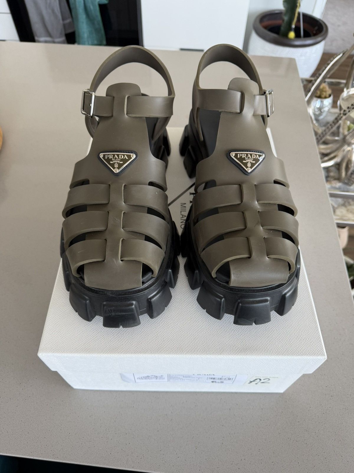 Prada Prada monolith sandals Size US 13 / EU 46 - 1 Thumbnail