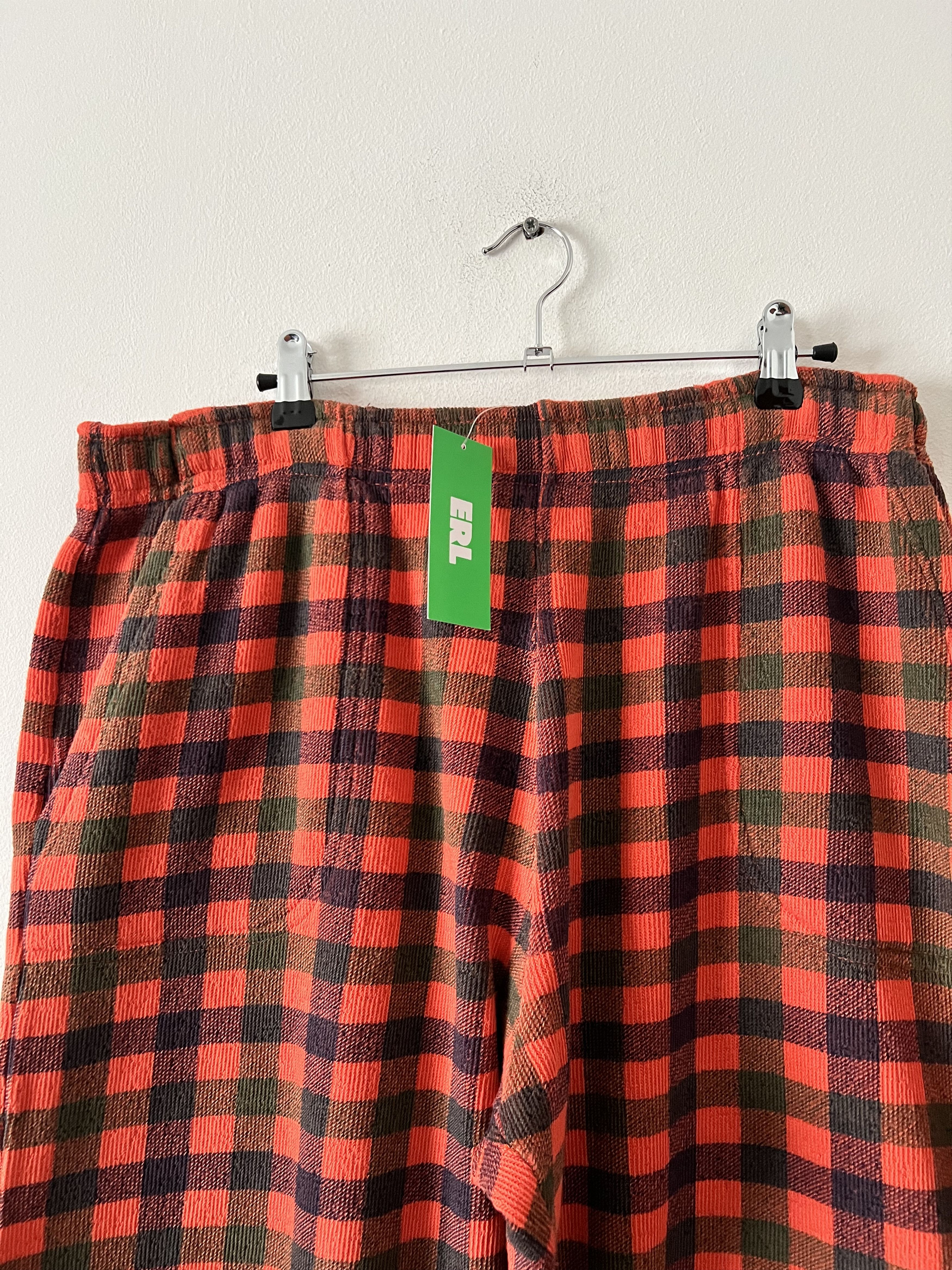 ERL Checked Fleece-Cotton Trousers Size US 32 / EU 48 - 8 Thumbnail