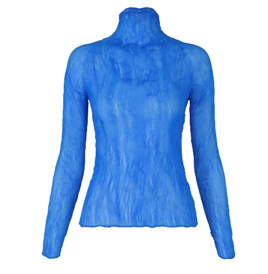 Issey Miyake issey miyake size:2 Blue pleated long sleeves Size XXS / US 00 / IT 34 - 1 Thumbnail