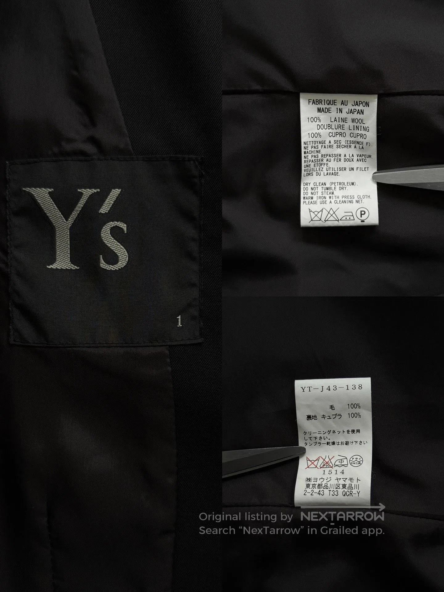 Yohji Yamamoto Yohji Yamamoto Y's 07SS Wool Blazer. Size S / US 4 / IT 40 - 8 Thumbnail