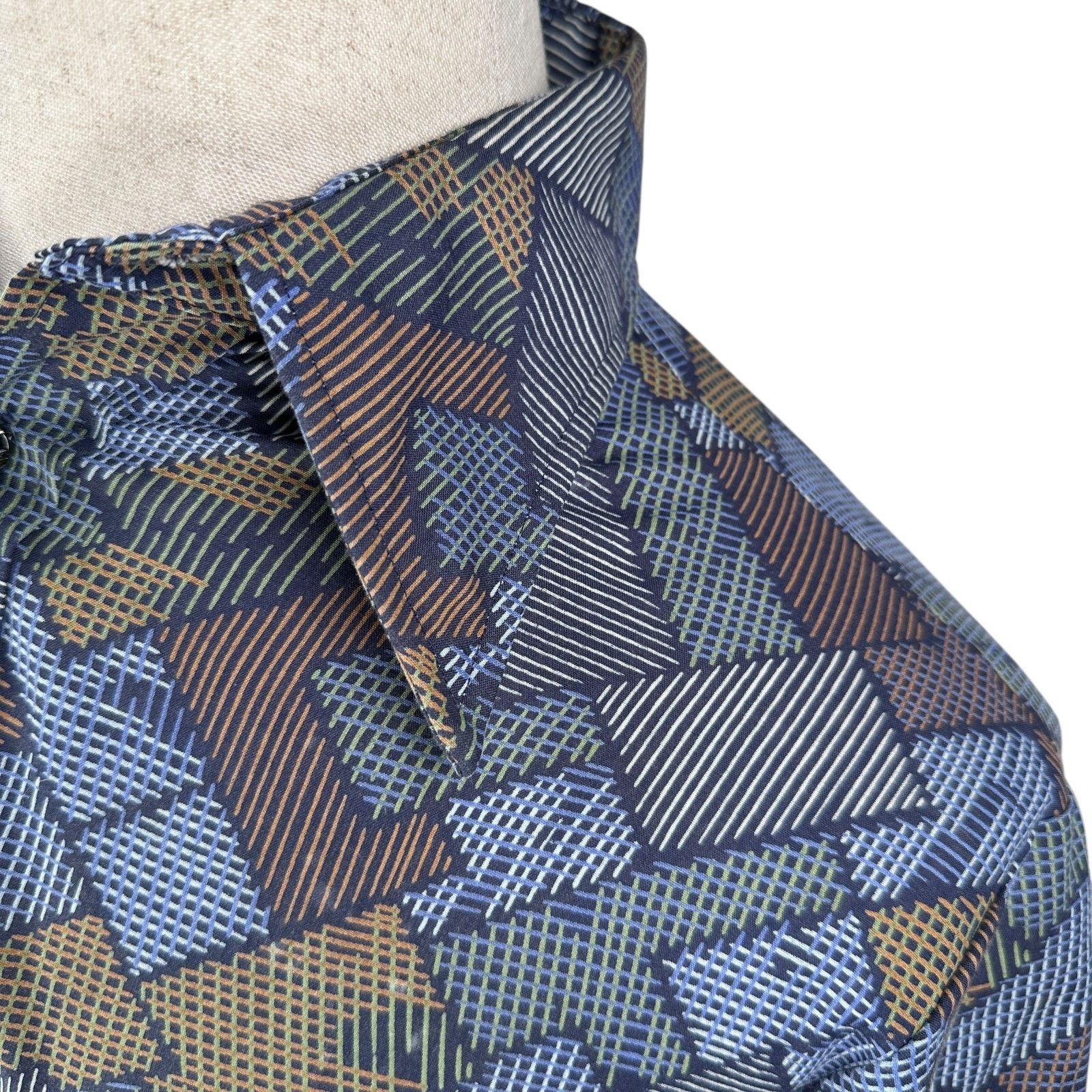 Arrow VTG Arrow Disco Shirt Men Medium Geometric Short Sleeve 70s Size US M / EU 48-50 / 2 - 3 Thumbnail
