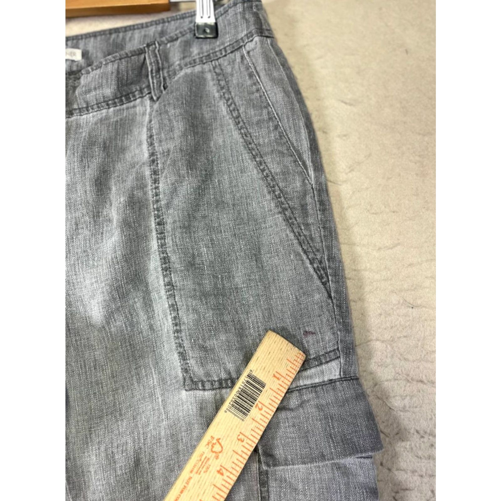 Eileen Fisher Eileen Fisher Womens Pants Capri Cargo Linen Bottoms Size 6 Gray See Pics Size 28" / US 6 / IT 42 - 5 Thumbnail