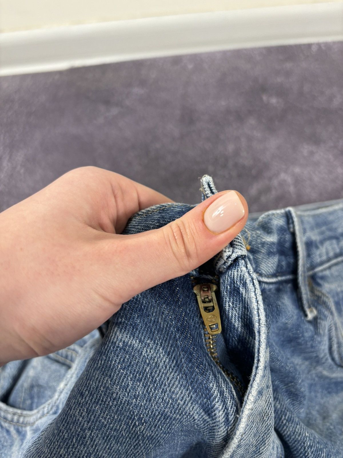 Dickies Vintage Dickies Double Knee USA Faded Denim Work Hype Jeans Size US 33 - 19 Thumbnail