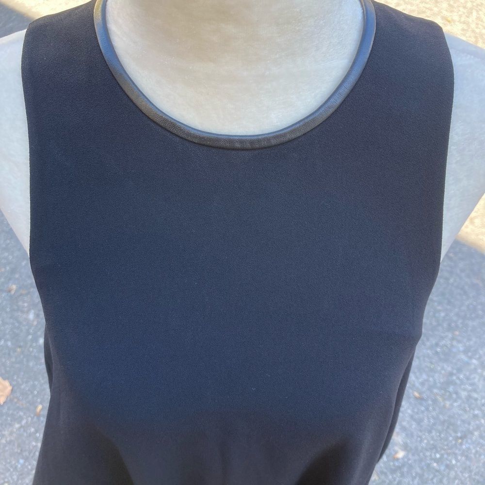 T by Alexander Wang T Alexander Wang Leather Trimmed Crepe Melange Trapeze Raw C Size XS / US 0-2 / IT 36-38 - 9 Thumbnail