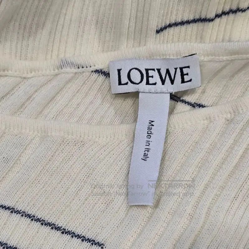 Loewe Loewe Long Sleeve Striped Dress in Ivory . Size S / US 4 / IT 40 - 8 Thumbnail