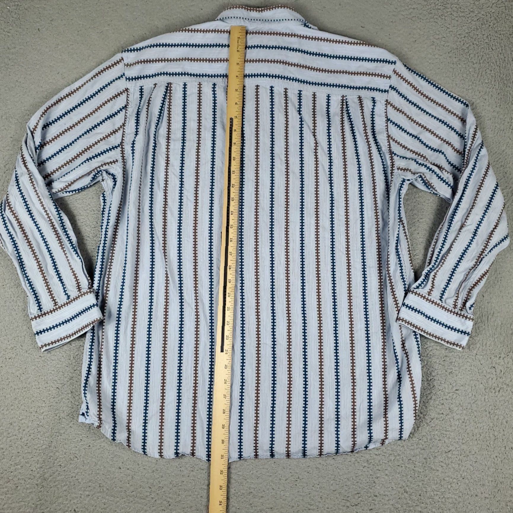 Tommy Bahama Tommy Bahama Shirt Mens XL Blue Striped Button-Up Long Sleeve Cotton Size US XL / EU 56 / 4 - 6 Thumbnail