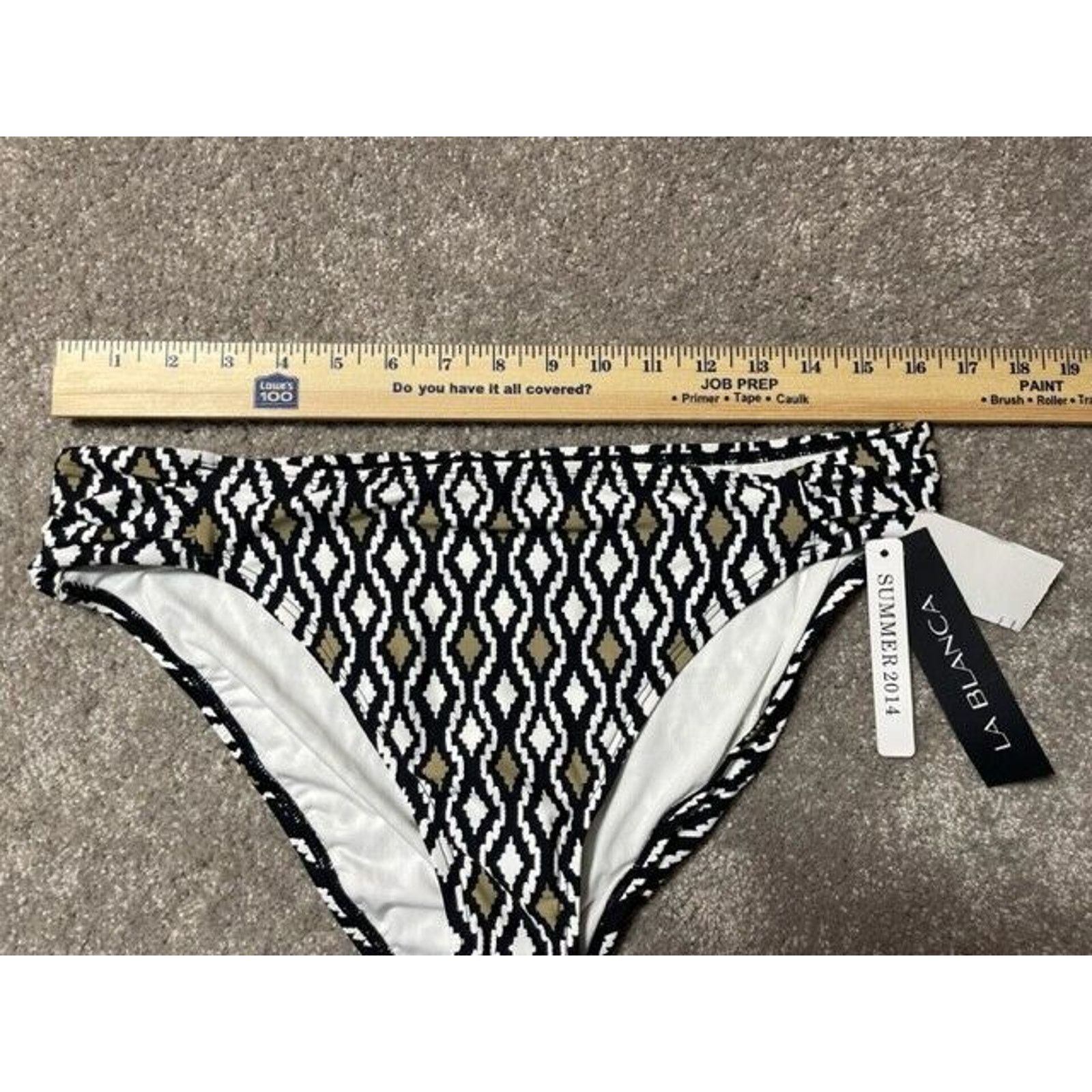 Other La Blanca Bikini Swim Bottom Womens 14 Diamond Stretch Black Size XL / US 12-14 / IT 48-50 - 4 Thumbnail