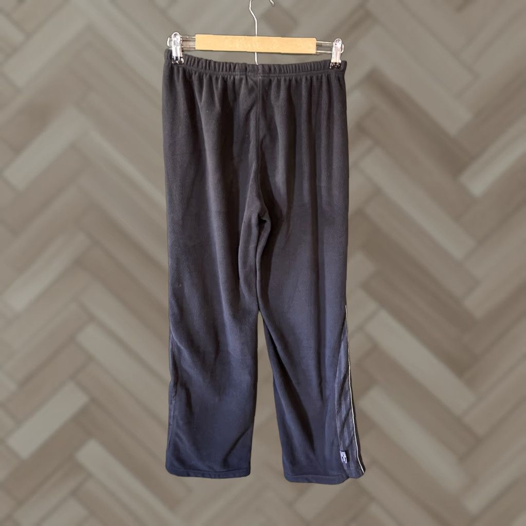 Adidas VINTAGE adidas Sweatpants Mens Small Black Fleece Straight Leg Size US 29 - 1 Thumbnail