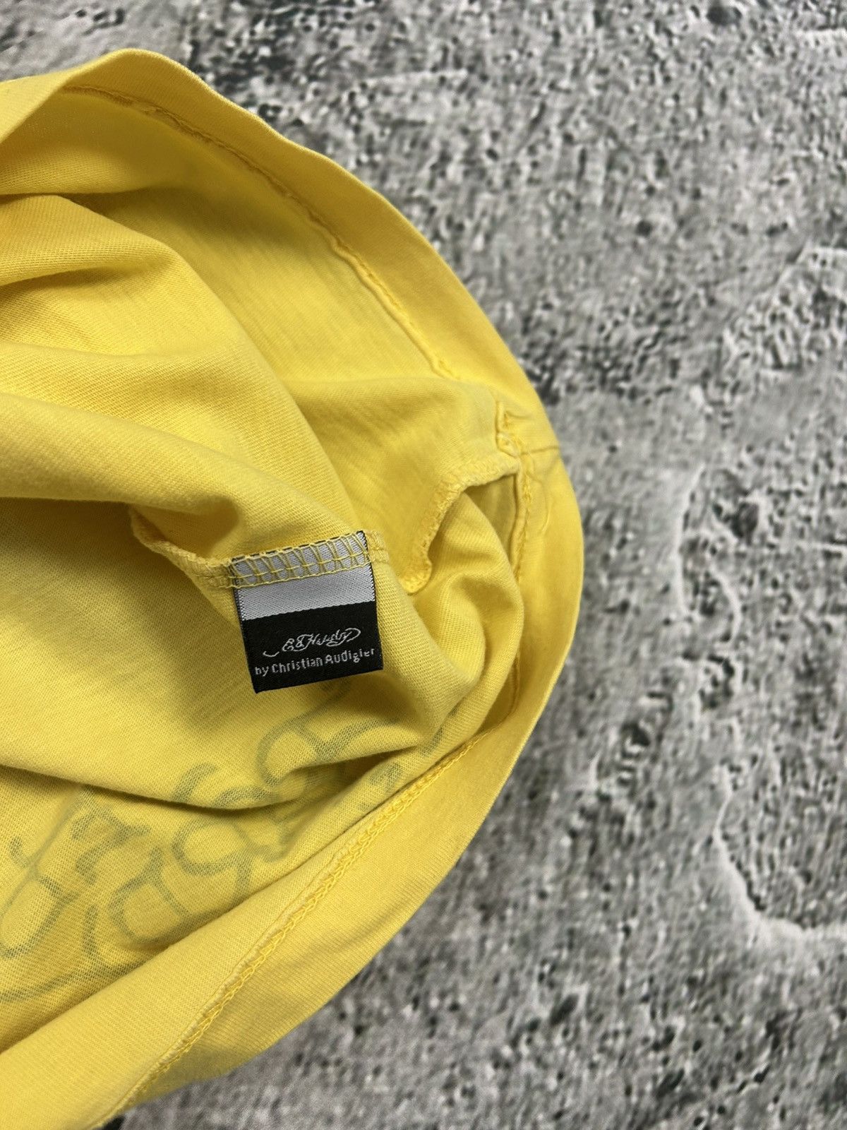 Christian Audigier × Ed Hardy × Vintage Ed Hardy Christian Audigier vintage yellow T-shirt big logo Size US XL / EU 56 / 4 - 6 Thumbnail