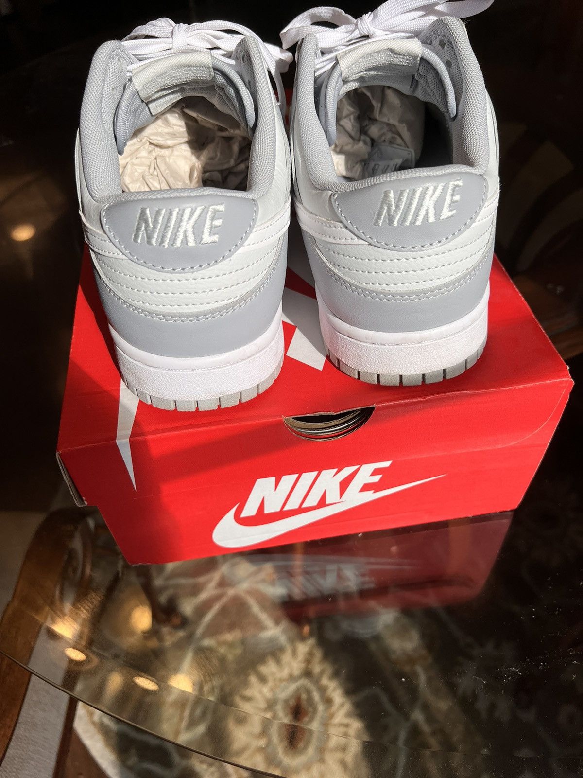 Nike Nike Dunk Low Retro Pure Platinum/Wolf Grey Size US 10.5 / EU 43-44 - 6 Thumbnail