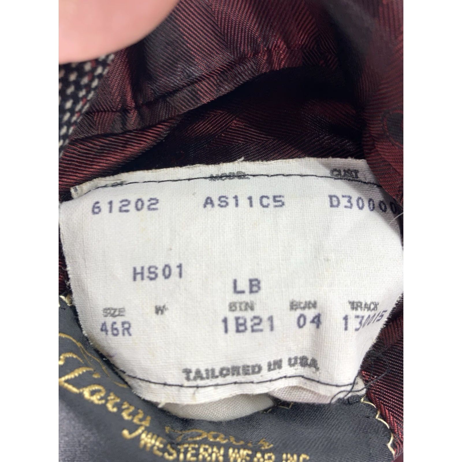Vintage VINTAGE Larry Davis Western Blazer Sport Coat 46R Gray 2 Button Men Jacket Blazer Rodeo Cowboy Shirt Mens Size 46R - 7 Thumbnail