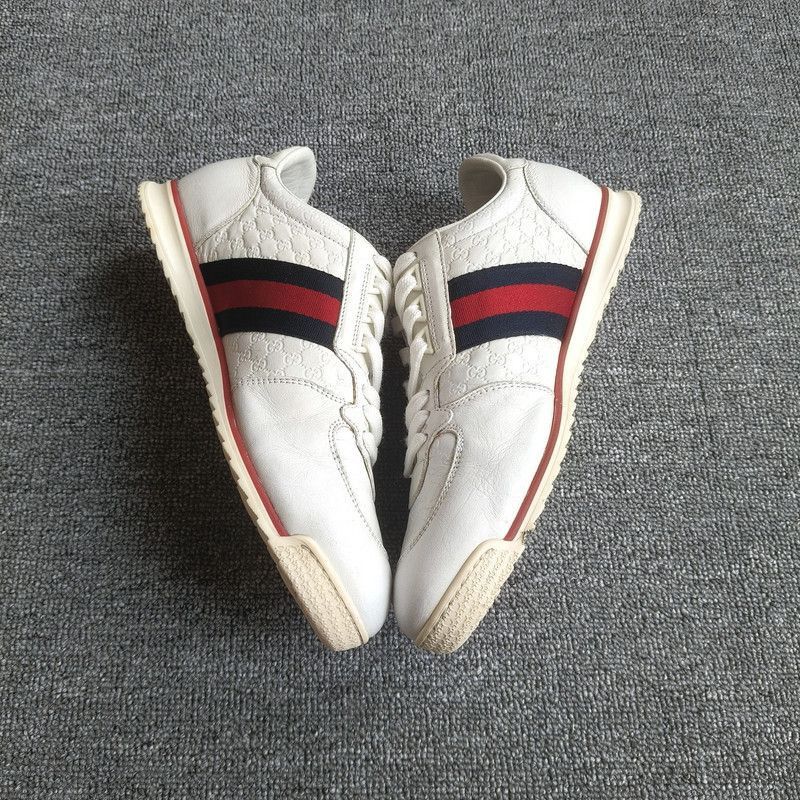 Gucci Gucci White GG Pattern Leather Sneakers Size US 8 / EU 41 - 7 Thumbnail
