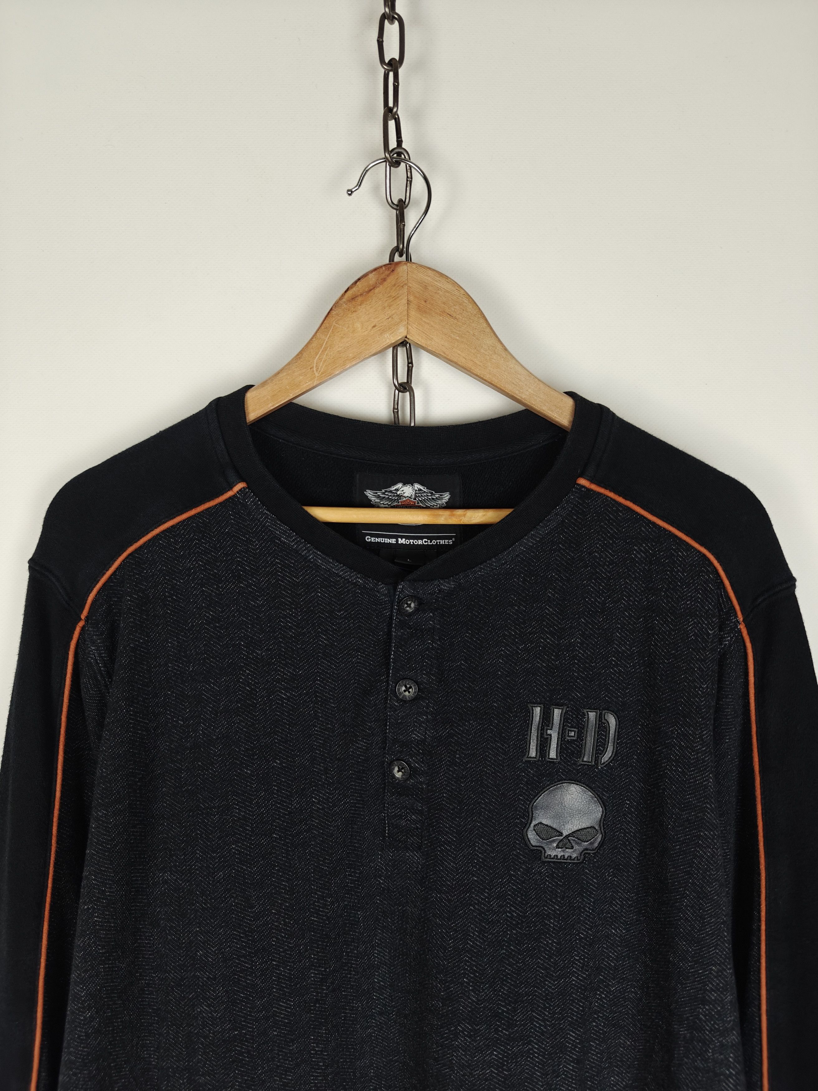 Harley Davidson Harley Davidson VTG Skull Sweatshirt Logo Gray L Size US L / EU 52-54 / 3 - 3 Thumbnail