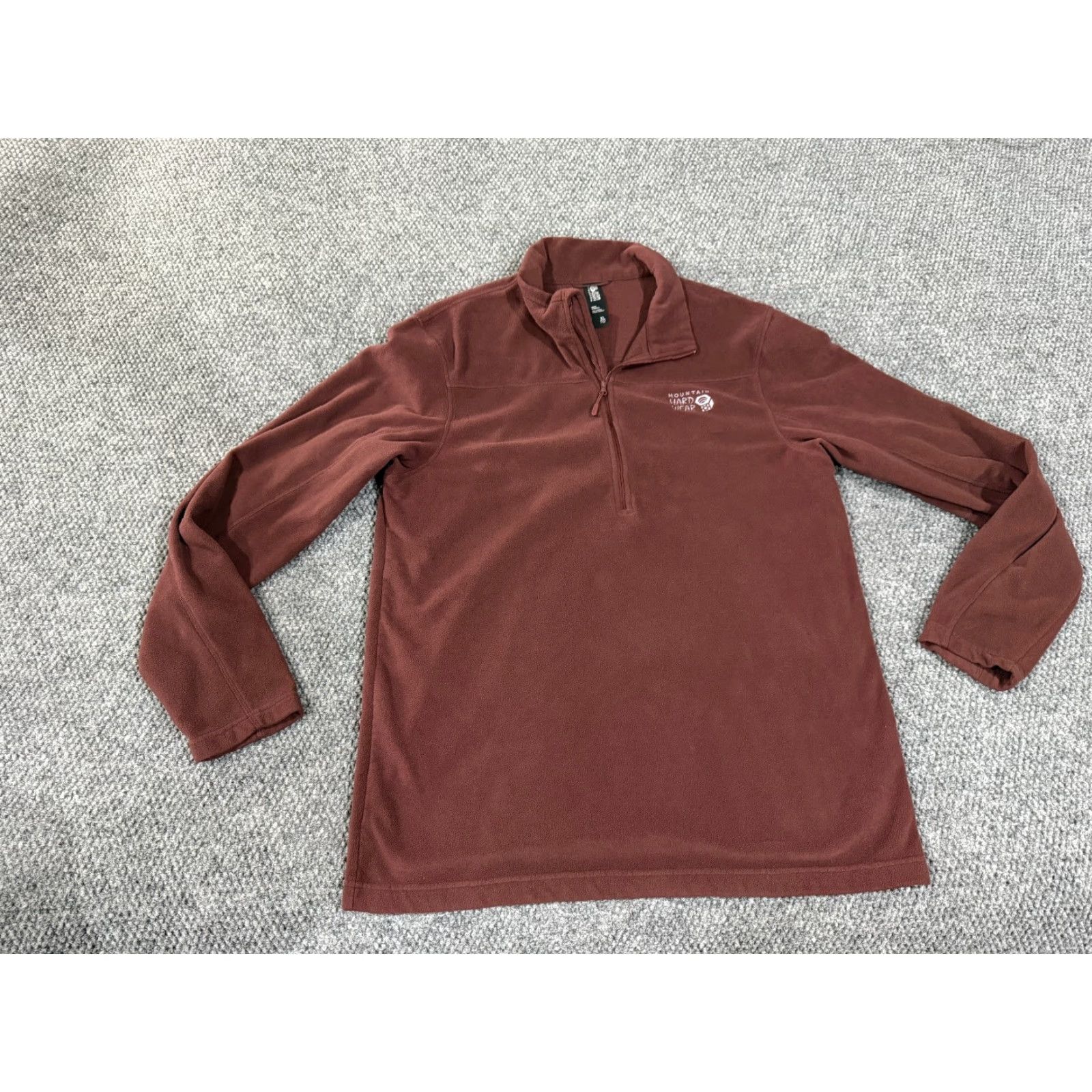 Mountain Hardwear Mountain Hardwear Fleece Pullover Mens XL Brown 1/4 Zip Outdoor Hiking Sweatshirt Regular Size Type Zipper Pockets Mock Neck Logo Size US XL / EU 56 / 4 - 2 Thumbnail