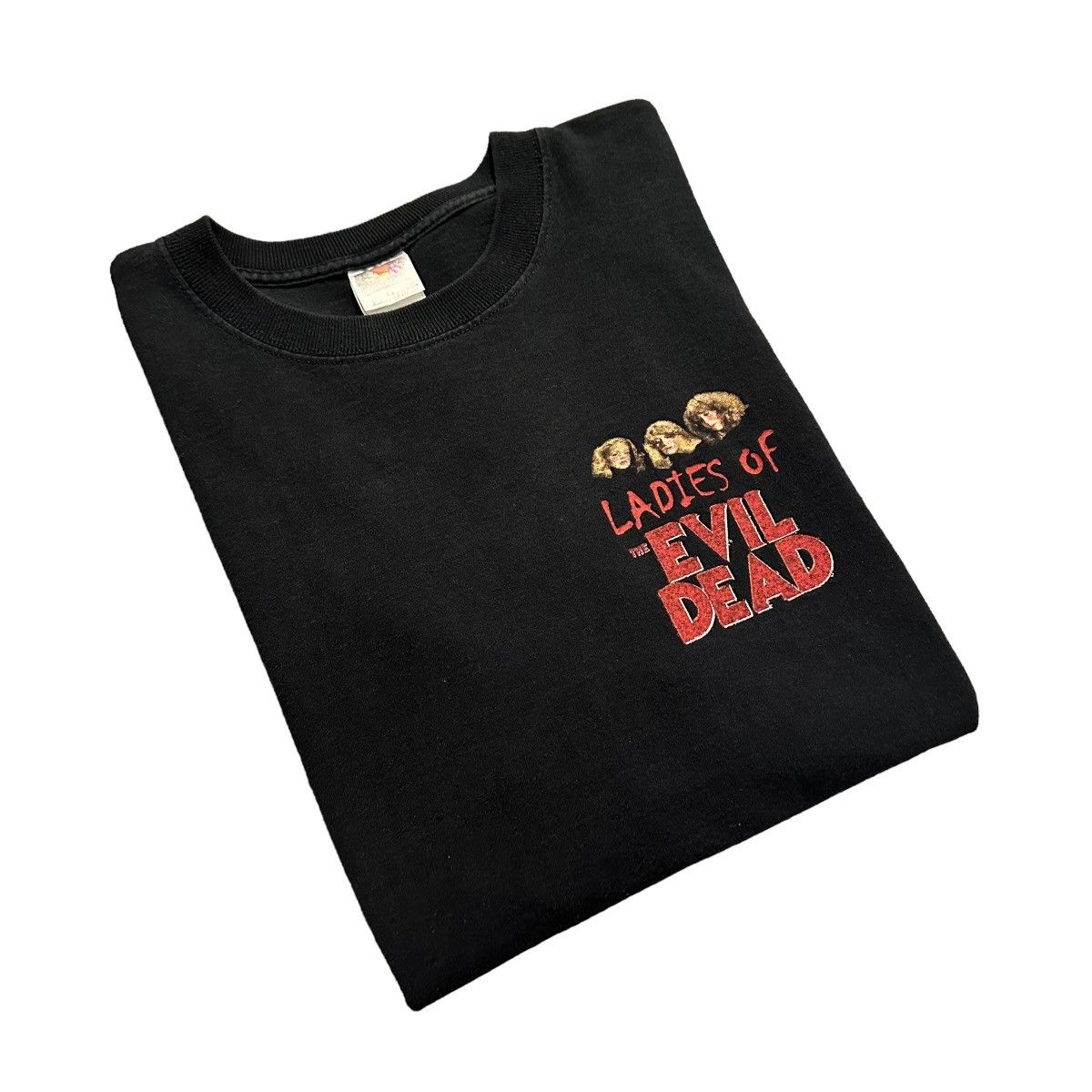 Image of Fruit Of The Loom x Movie Vintage 1990S Ladies Of The Evil Dead Join Us Movie T-Shirt in Faded Blac