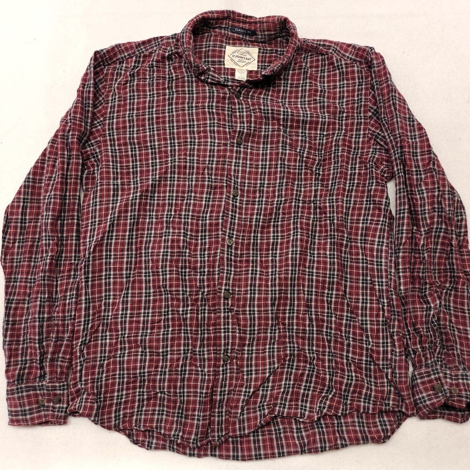 St. Johns Bay St Johns Bay Tartan Flannel Shirt Mens Size Large Red Black Size US L / EU 52-54 / 3 - 2 Preview