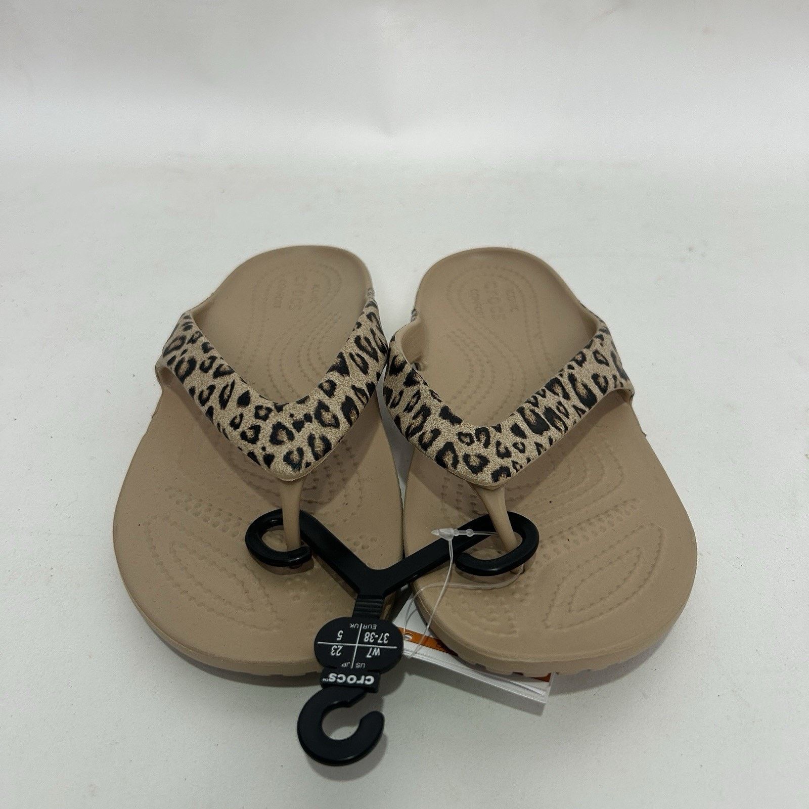 Crocs Crocs Kadee II Flip Flop Sandals "Leopard Gold" Size US 6 / IT 36 - 2 Thumbnail