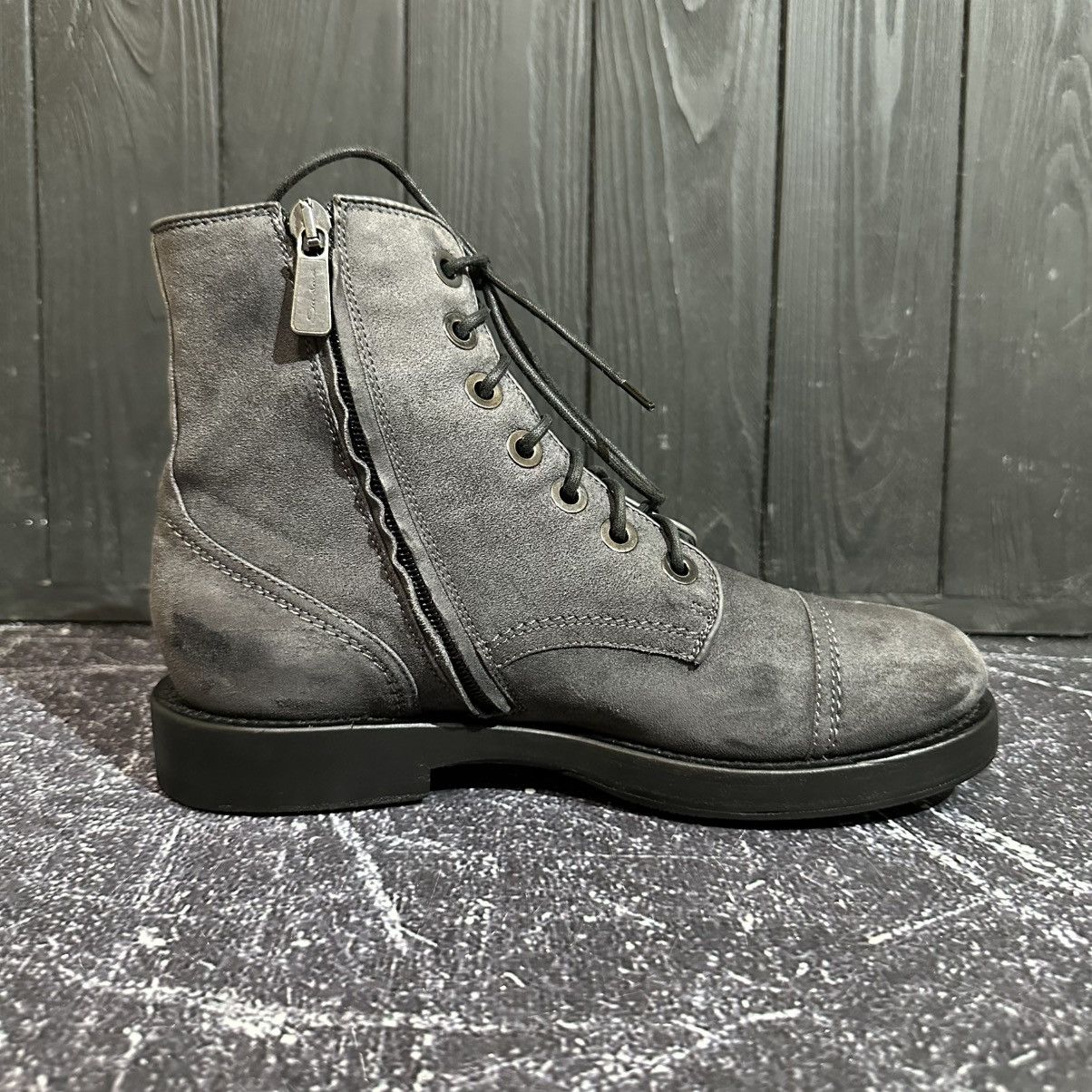 Santoni SANTONI - Women’s Suede/Leather Gray Boots Size 36 Size US 6 / IT 36 - 8 Thumbnail