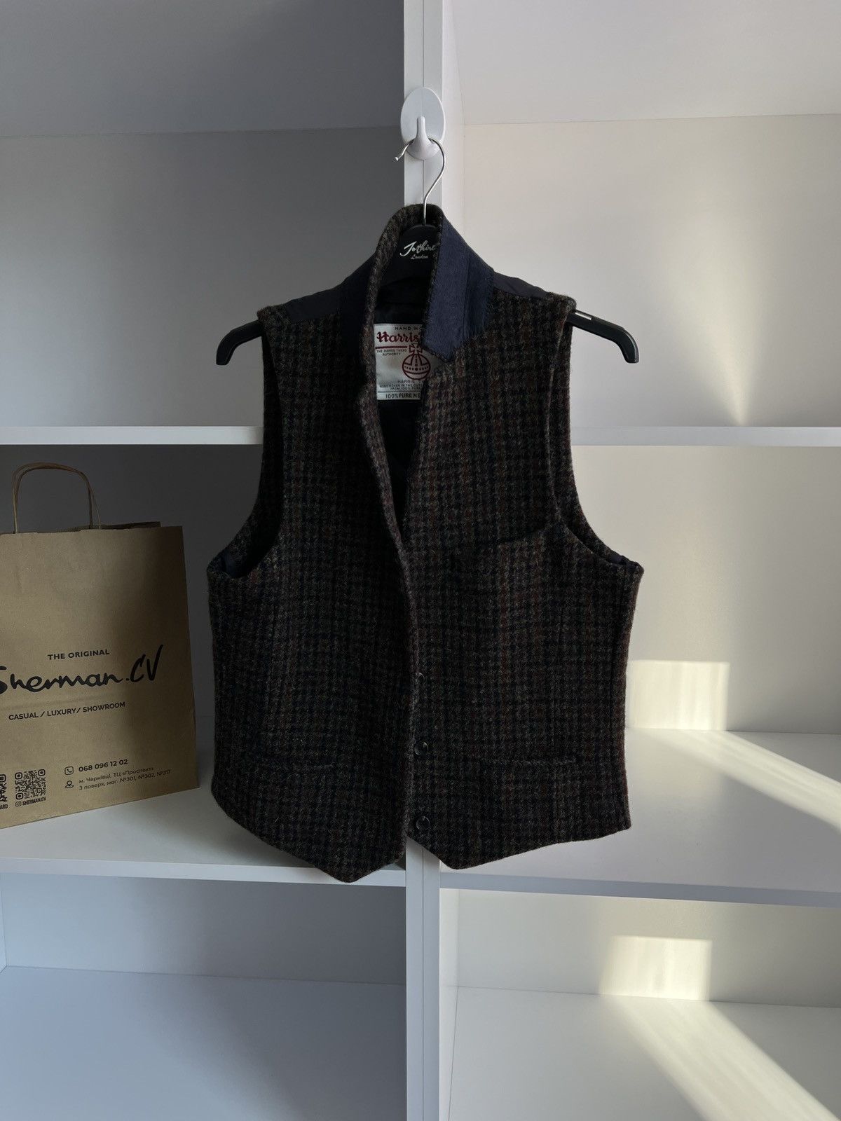 Harris Tweed × Vintage Vintage Harris Tweed Wool old money style vest Size US M / EU 48-50 / 2 - 6 Thumbnail