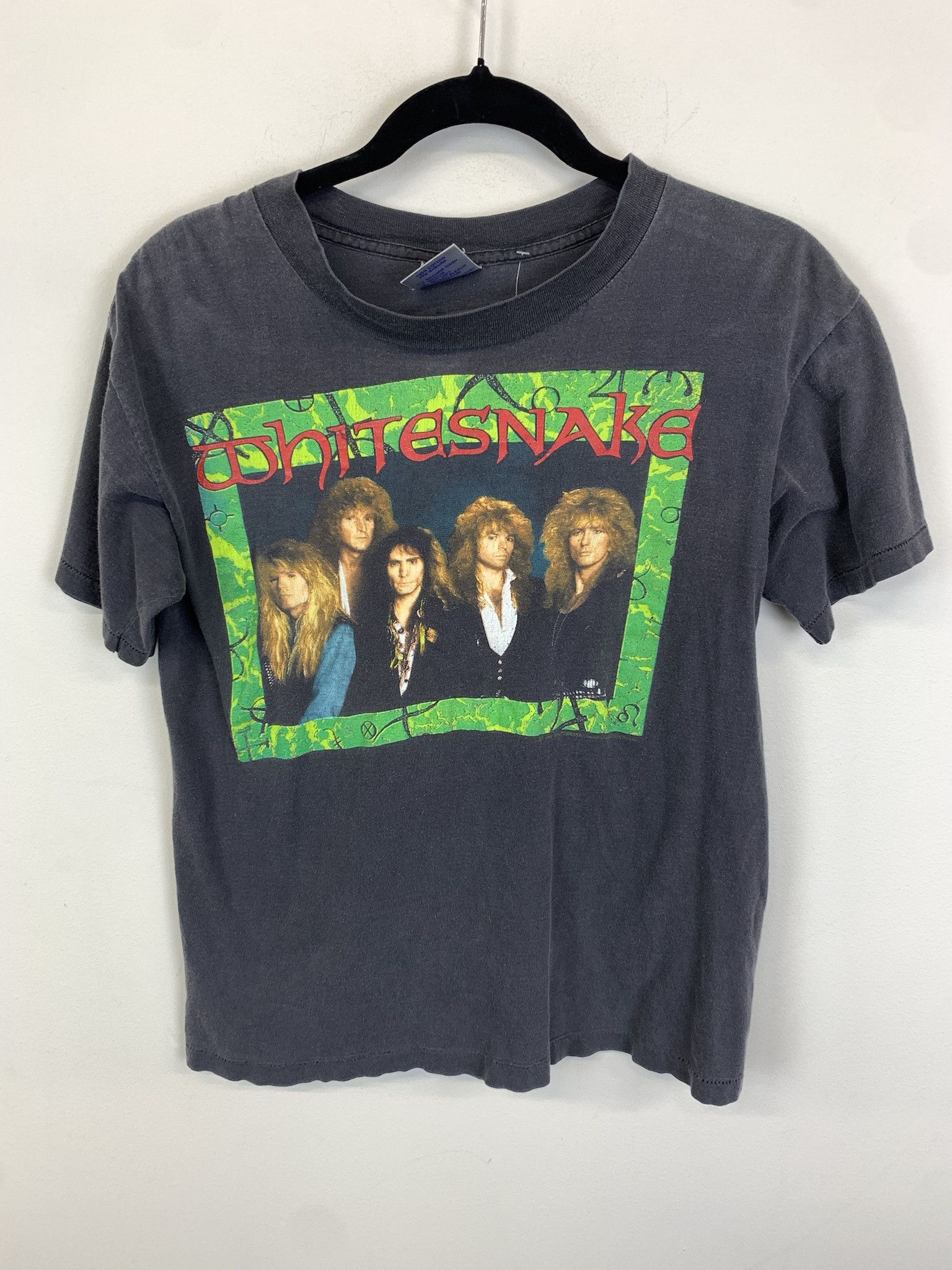 Vintage Vintage White Snake Band Tee 80s/90s Singlestitch Vintage 