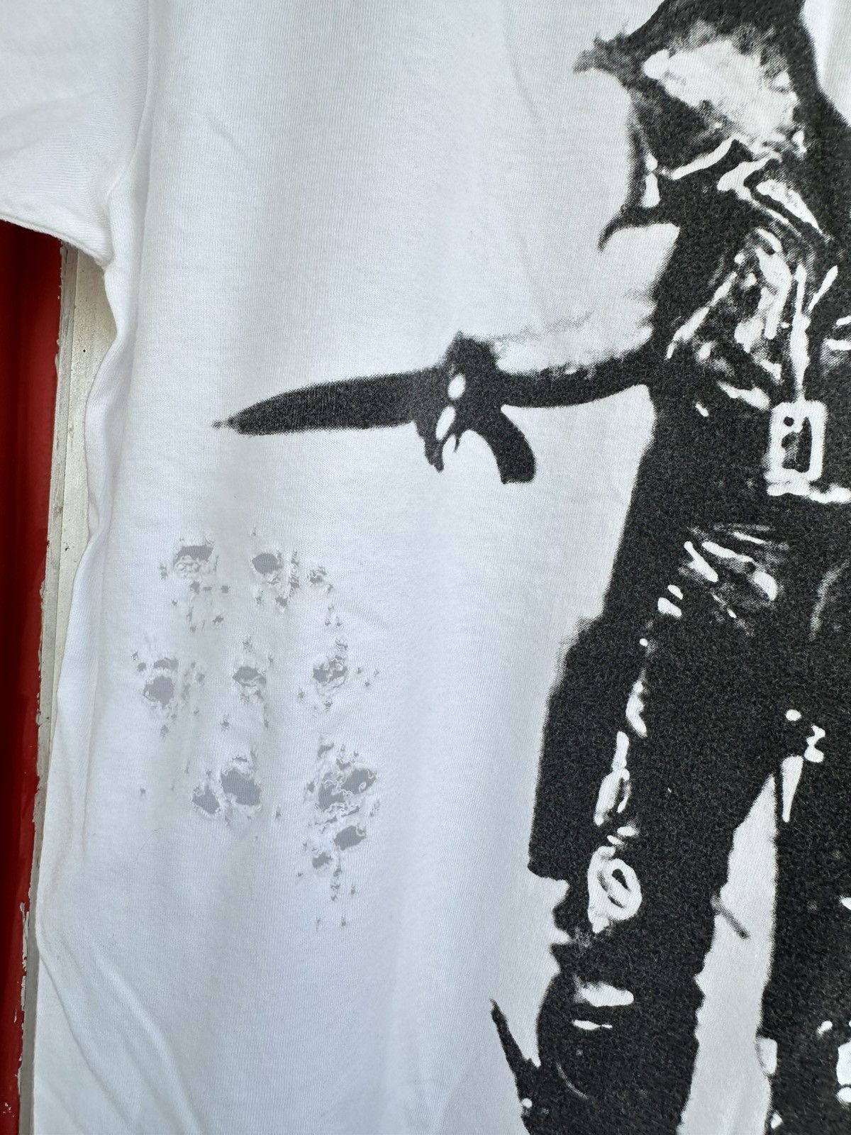 Japanese Brand Distressed Anarchy & Peace Propaganda Japanese Tee Size US M / EU 48-50 / 2 - 5 Thumbnail