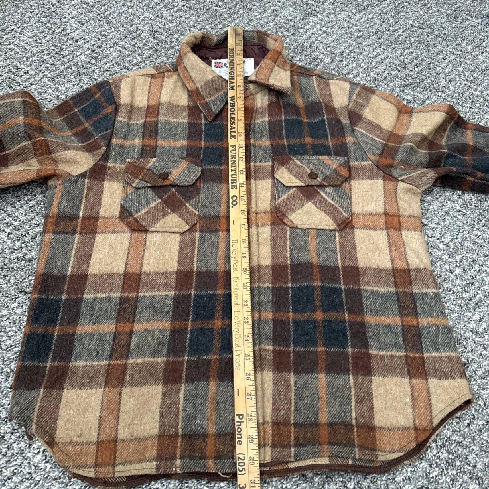 Vintage VINTAGE Royal Knight Shirt Mens L 70s Plaid Flannel Wool Button Front Size US L / EU 52-54 / 3 - 6 Thumbnail