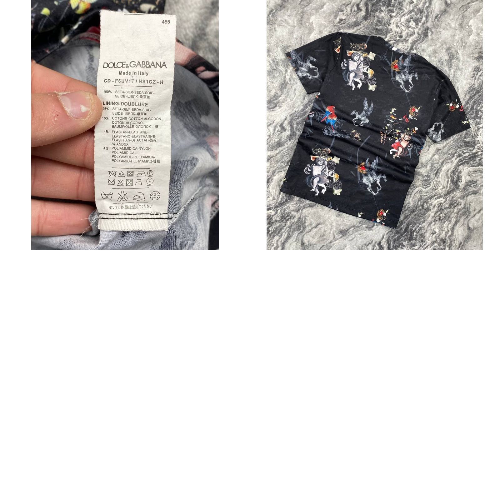 Dolce & Gabbana Dolce&Gabbana T-Shirt Black Logo Men XL Crew Neck Short Sleeve Size US XL / EU 56 / 4 - 8 Thumbnail