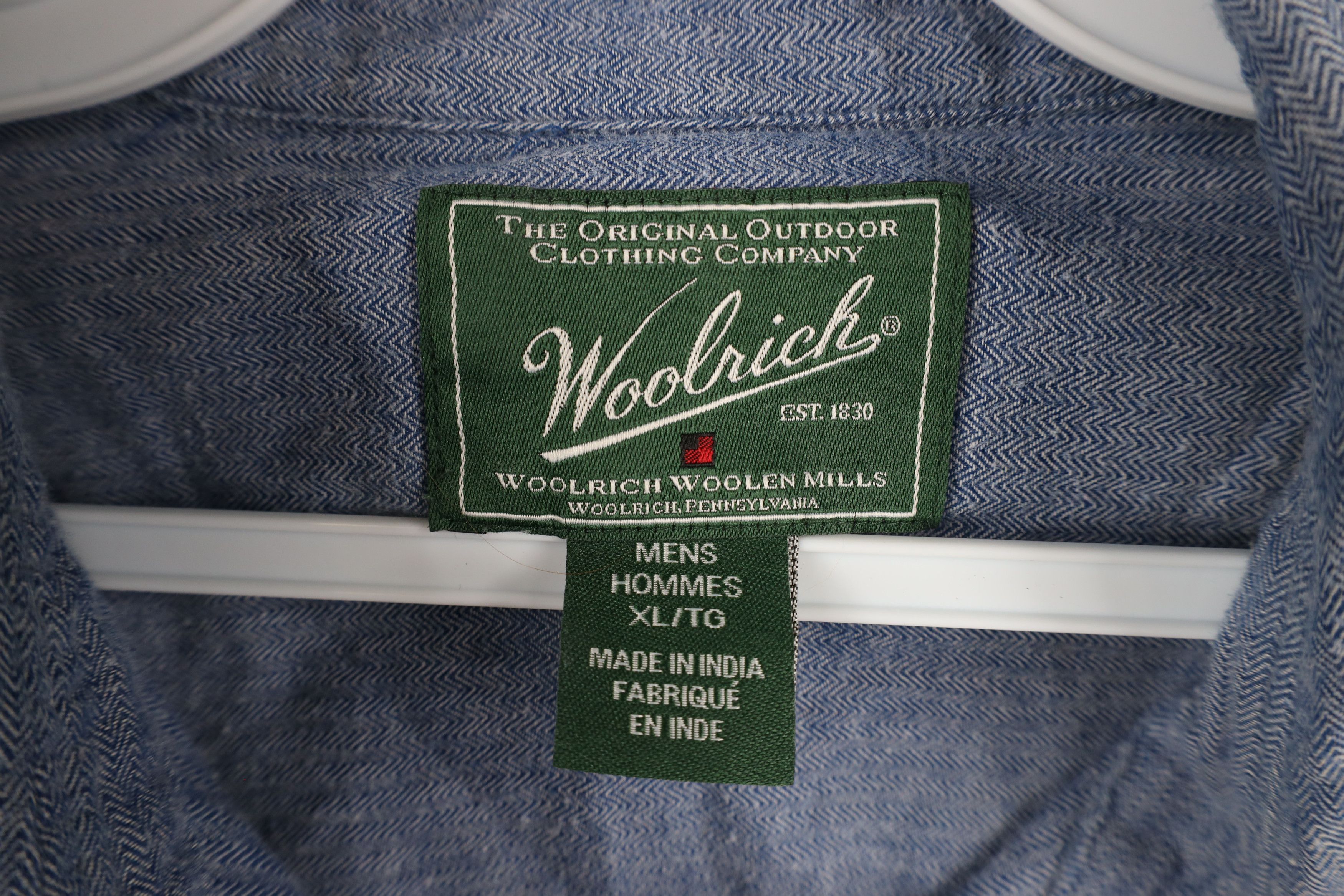 Vintage × Woolrich Woolen Mills Vintage Woolrich Herringbone Collared Button Down Shirt Size US XL / EU 56 / 4 - 6 Thumbnail