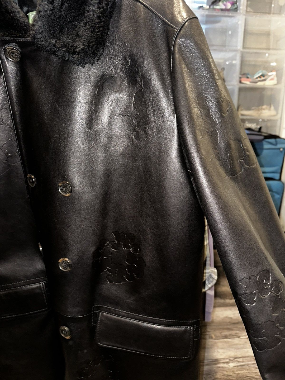DENIM TEARS Denim Tears Oakland Wreath Leather Jacket Size US L / EU 52-54 / 3 - 2 Thumbnail