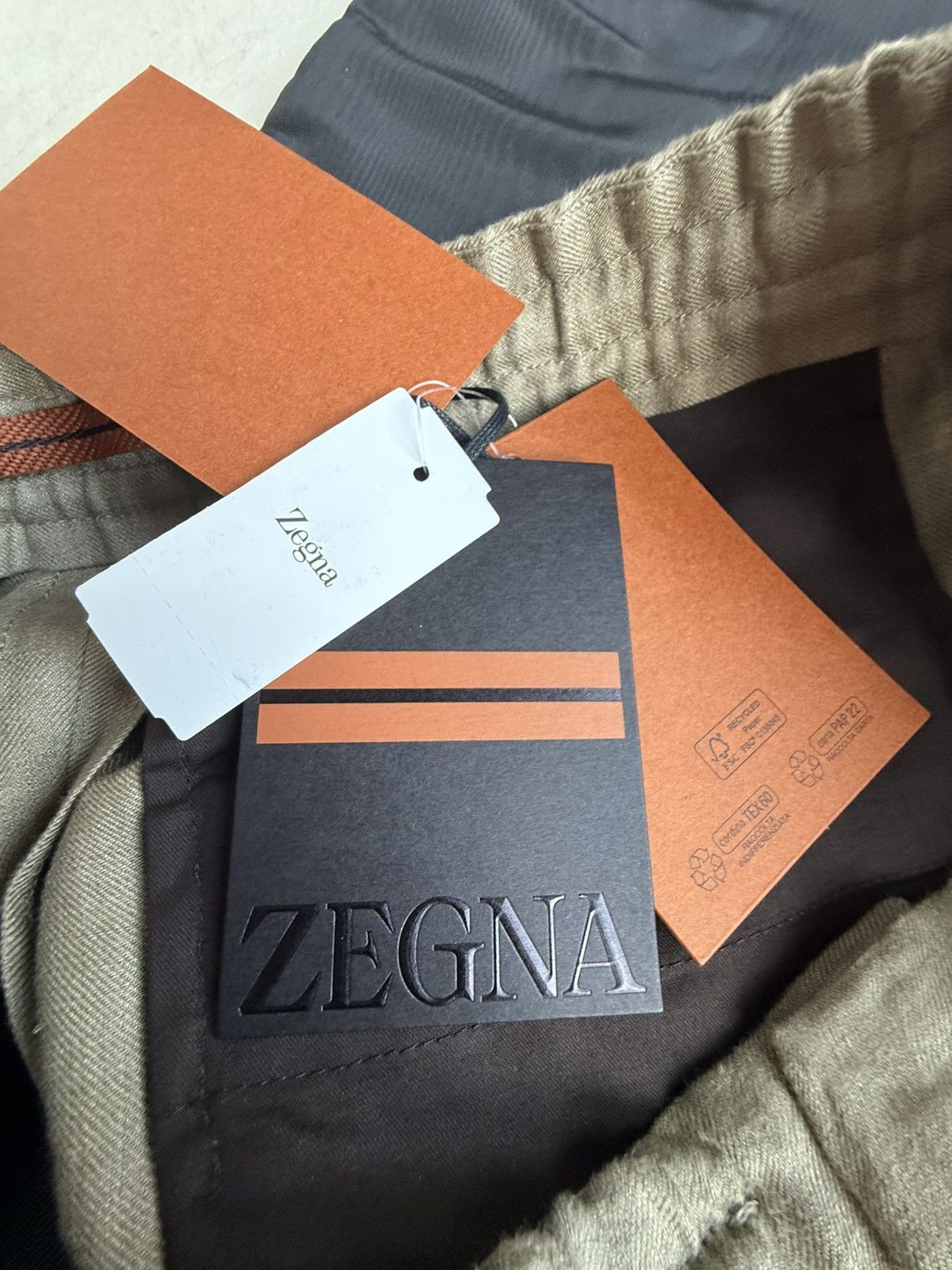 Z Zegna $1.1k+ Zegna Oasi Lino shorts 46 BNWT green khaki grail 46 Size US 30 / EU 46 - 2 Thumbnail