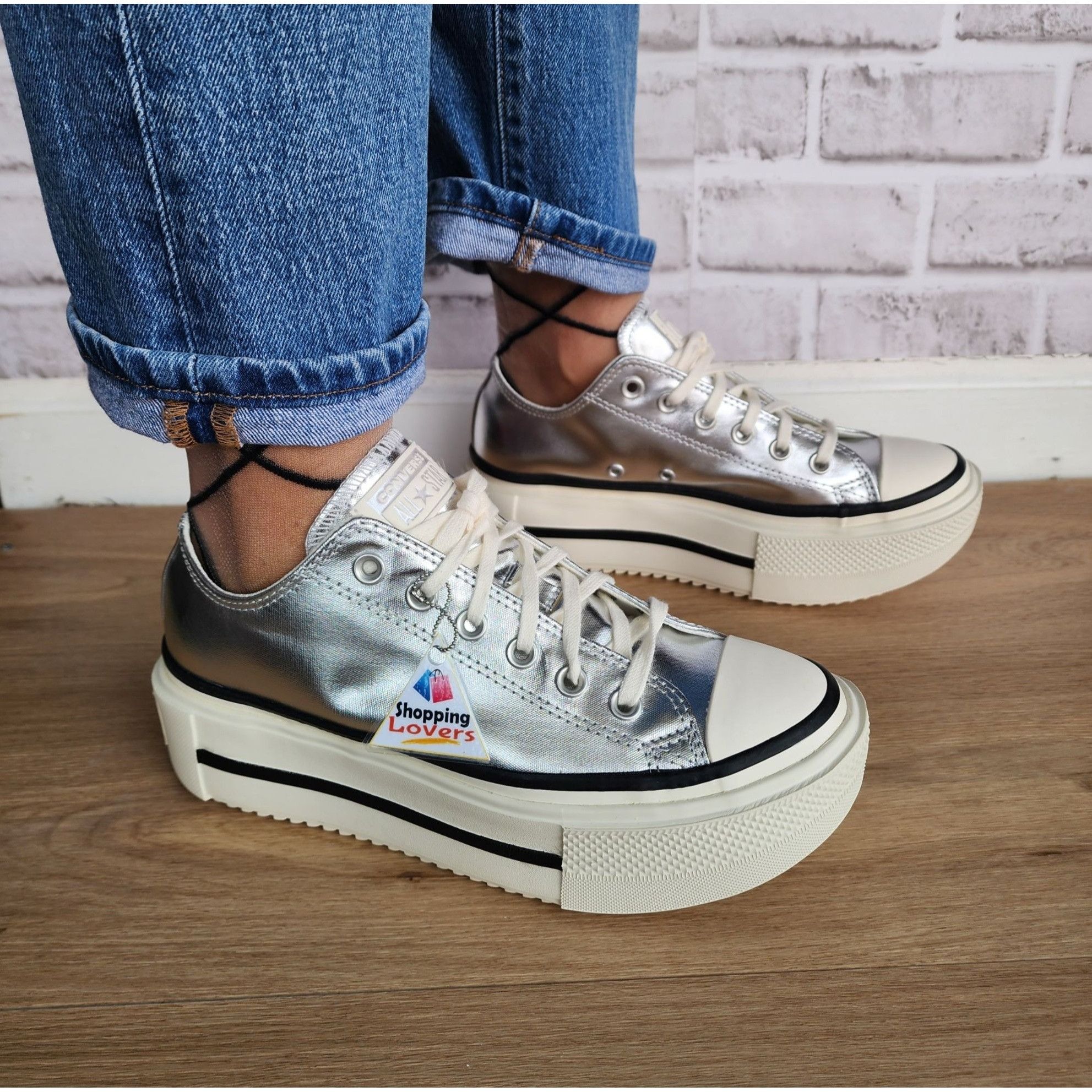 Converse ⭐Converse Chuck Taylor Lift Double Stack 10 Womens Shoes Sne Size US 9.5 / IT 39.5 - 2 Thumbnail