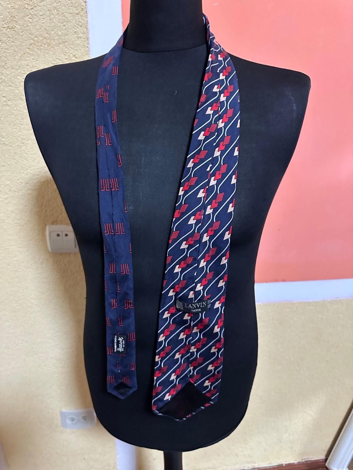 Lanvin Lanvin Paris Tie Silk Blue Size ONE SIZE - 4 Thumbnail