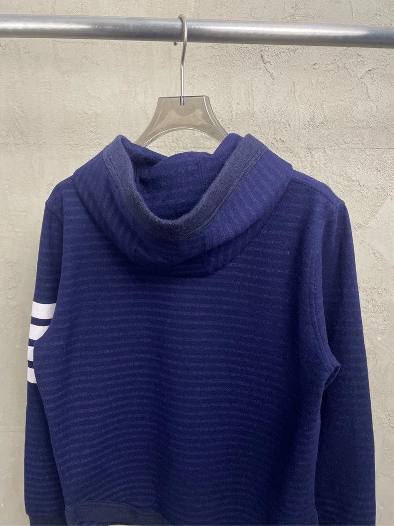 Thom Browne Thom browne Dark blue striped wool hooded button jacket 250 Size US S / EU 44-46 / 1 - 4 Thumbnail