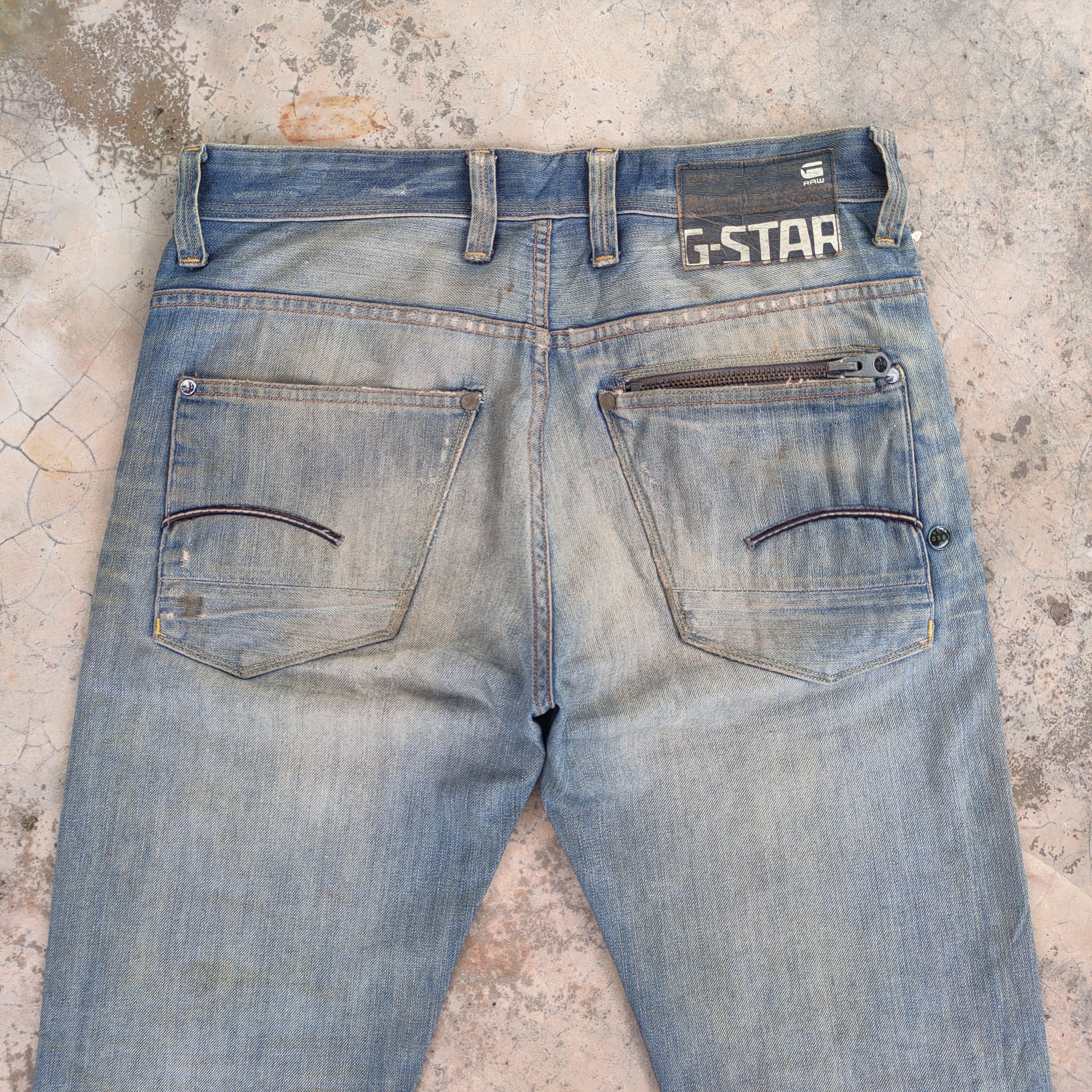 G-Star VINTAGE GSTAR RUSTY DISTRESSED JEAN DENIM PANTS Size US 33 - 9 Thumbnail