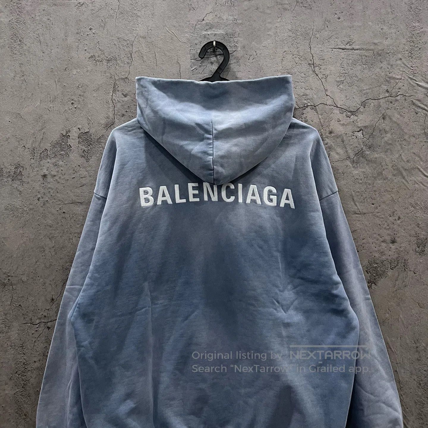 Balenciaga Balenciaga Front and Back Embroidered Letter Logo Hoodie| Size US XS / EU 42 / 0 - 6 Thumbnail