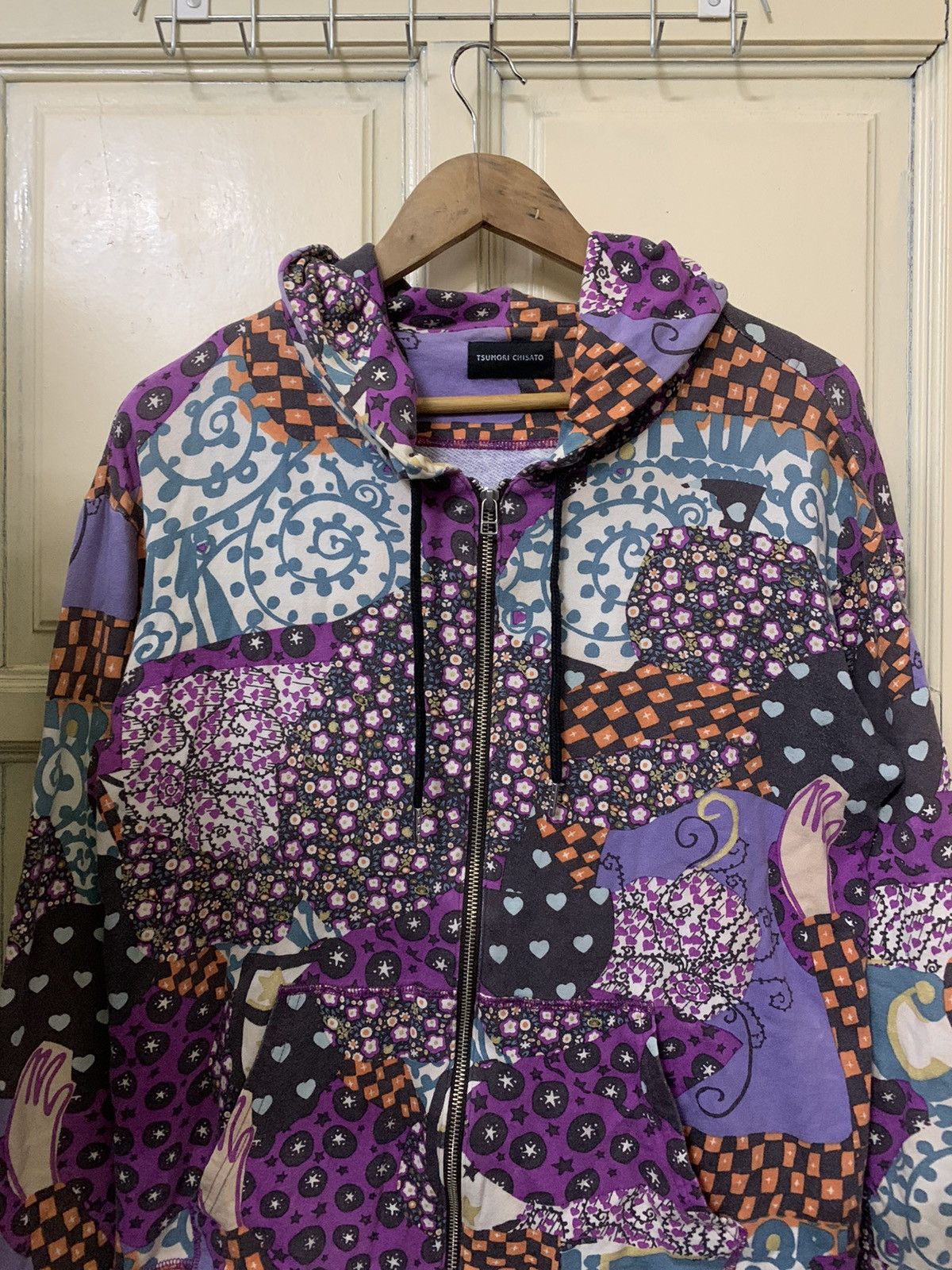 Tsumori Chisato 💥Avant Garde Tsumori Chisato Patchwork Zipper Hoodie Size M / US 6-8 / IT 42-44 - 2 Thumbnail