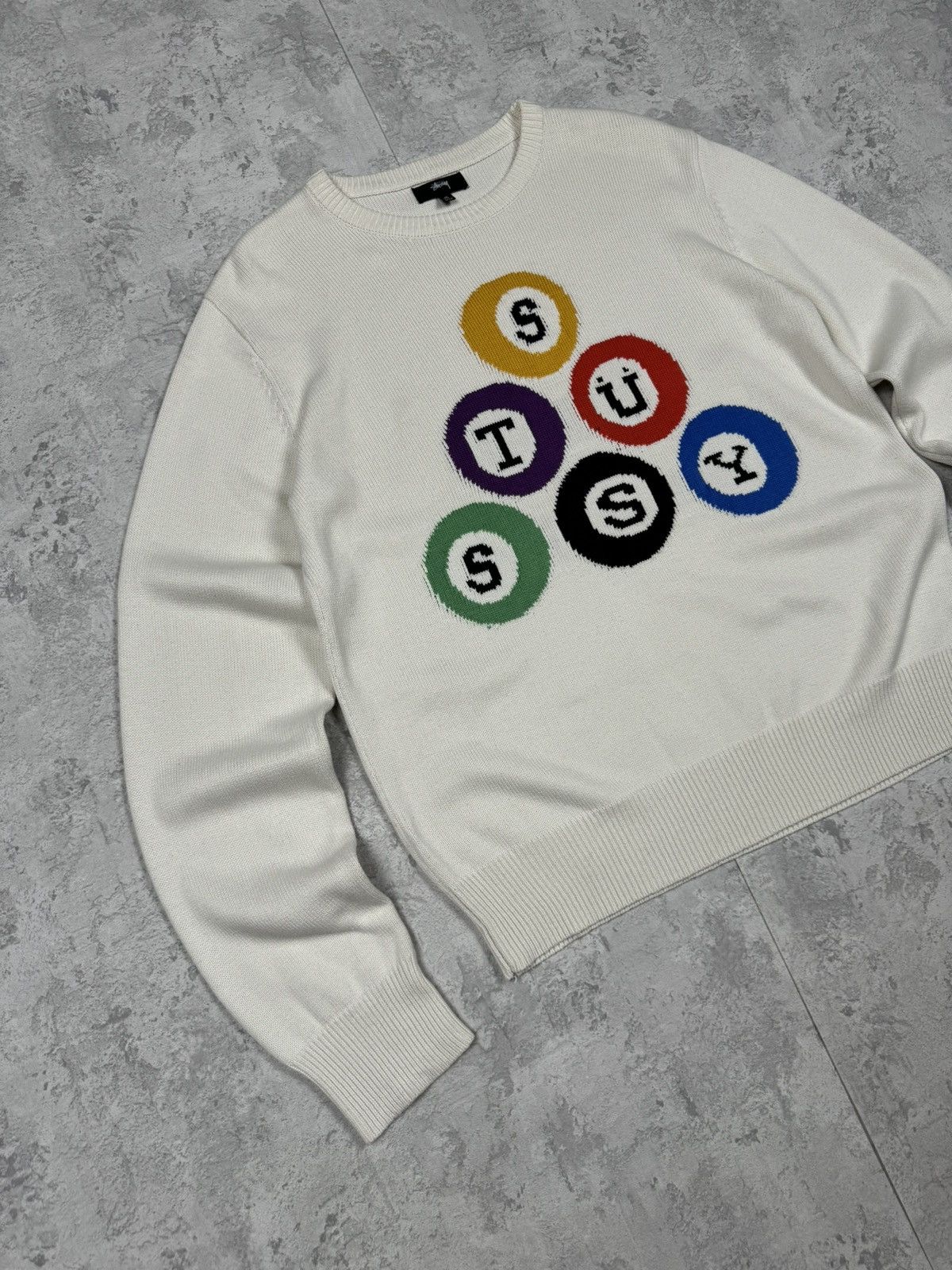 Stussy Stussy Billiard Sweater Big Logo Size M Size US M / EU 48-50 / 2 - 2 Thumbnail