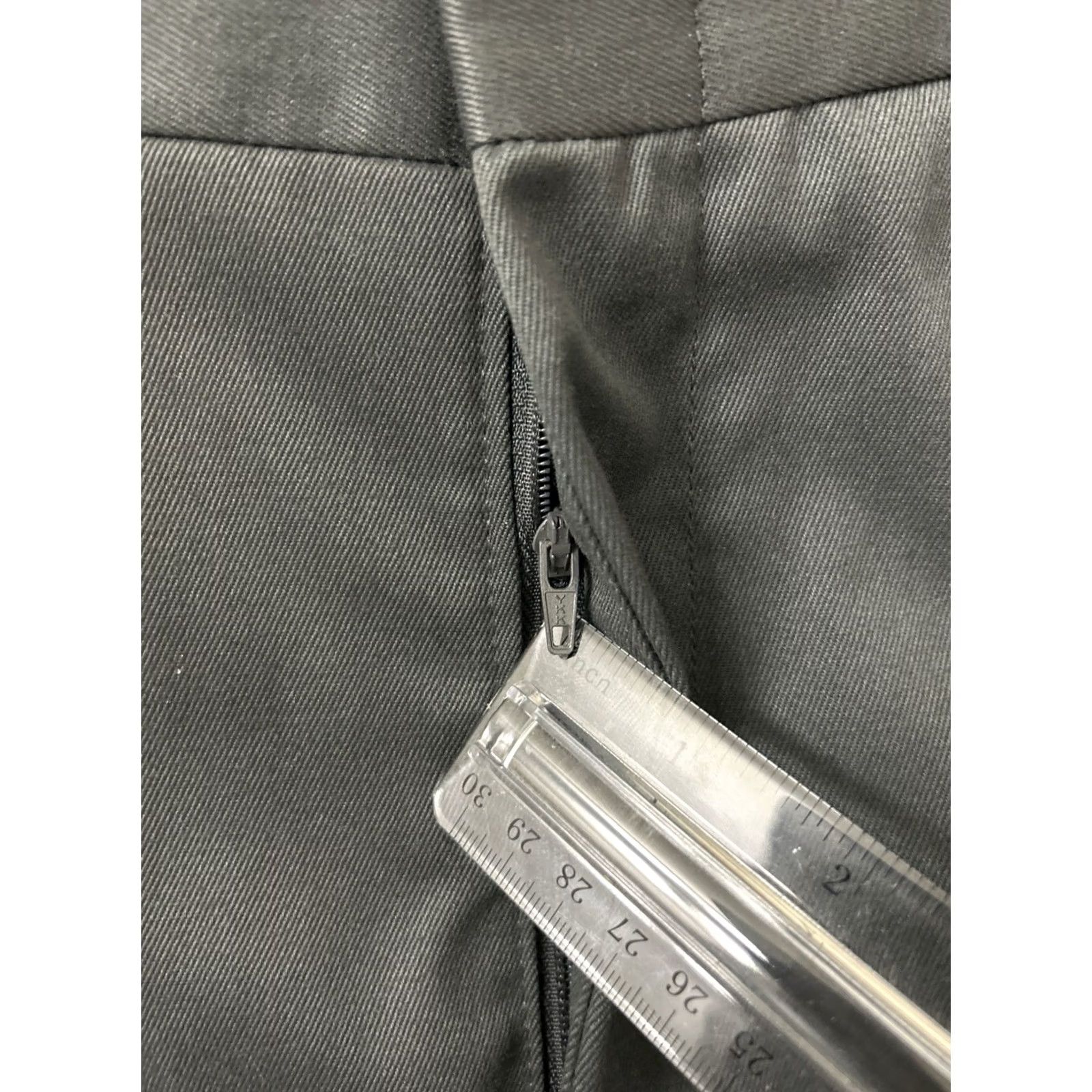 Lands' End Lands' End Pants Mens 35x34 Gray Twill Cotton Blend Pleated Cuffed YKK Zip Fly Dress Pants Size US 35 - 5 Thumbnail