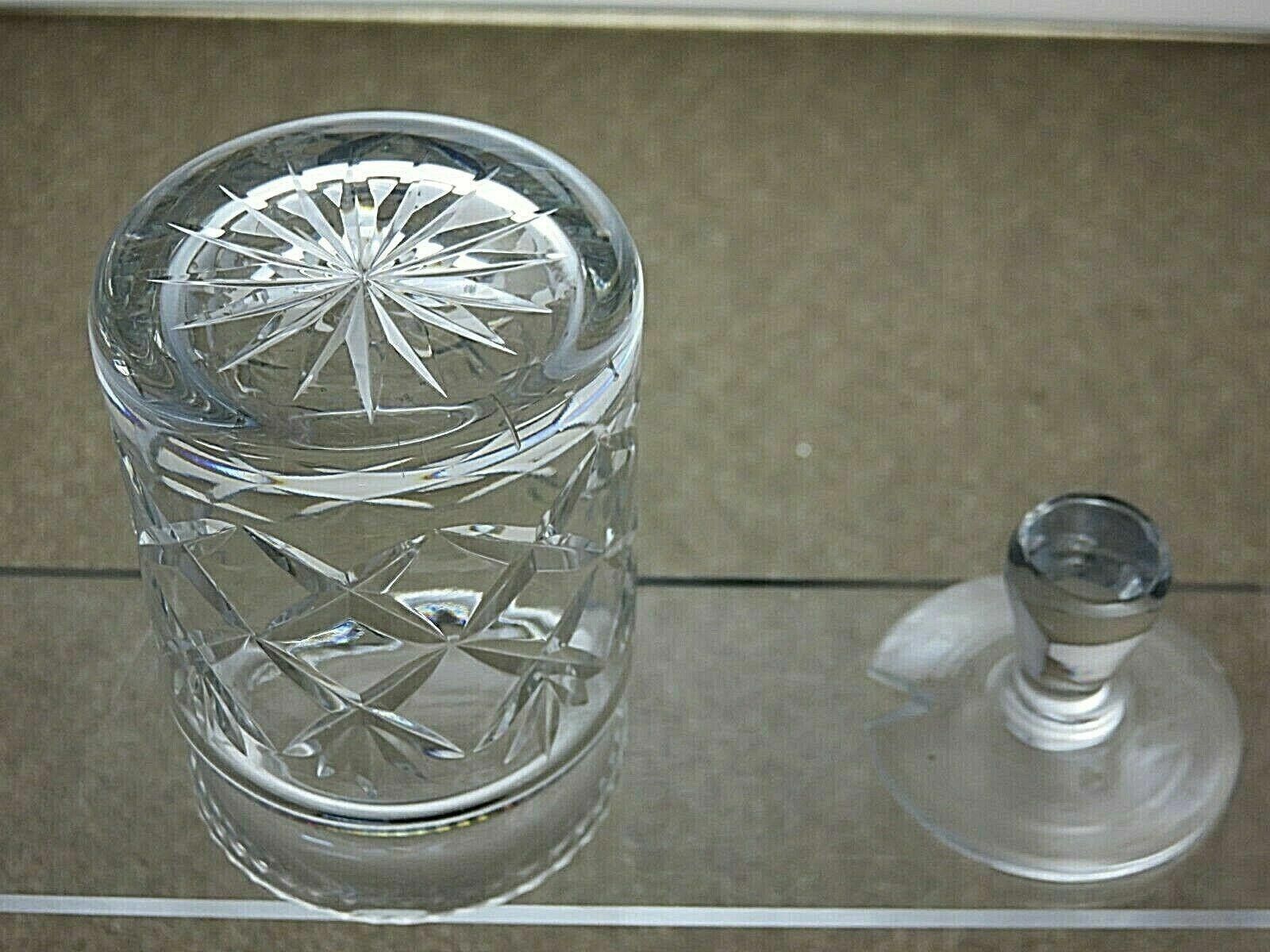The Unbranded Brand Cut Crystal Small Jam Honey Serving Jar With Lid 4 3/4" Size ONE SIZE - 5 Thumbnail