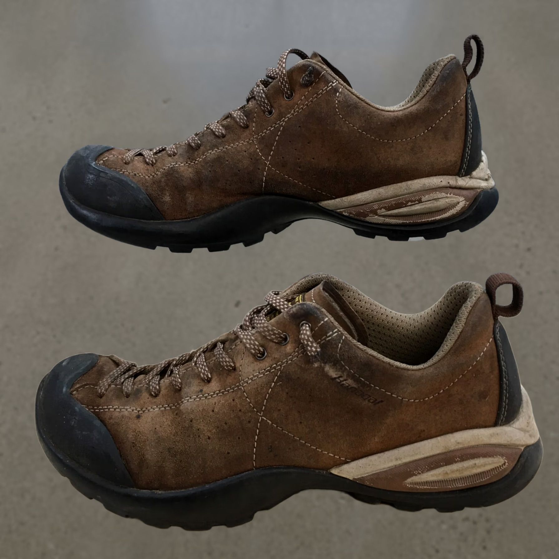 Vintage Hanagal Evoque Hiking Sneakers Mens 8.5 Brown Suede Lace Up Low Top Casual Shoes Size US M / EU 48-50 / 2 - 1 Thumbnail