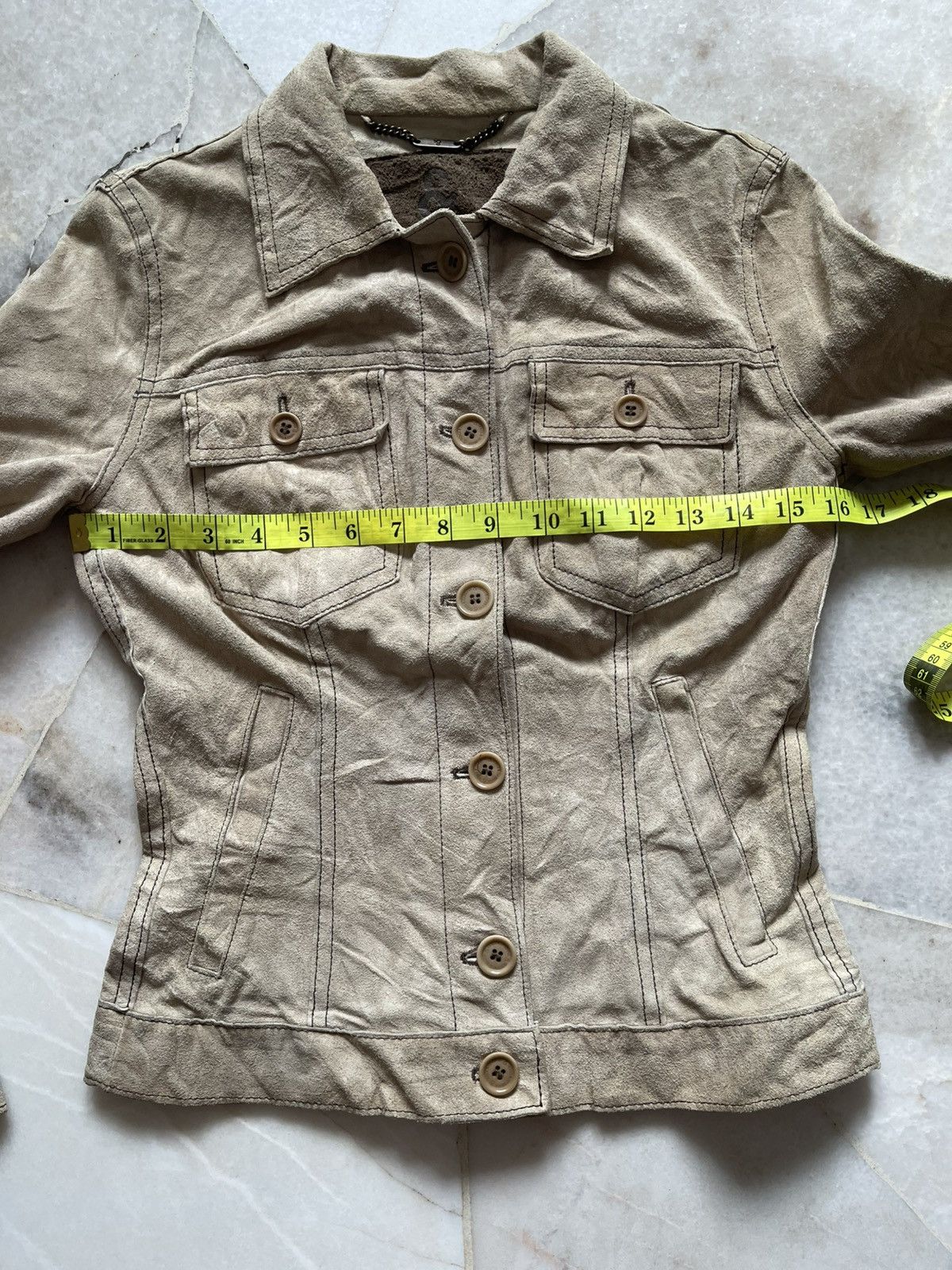 Dolce & Gabbana 2000s Dolce & Gabbana Suede Leather Jacket #98 Size XXS / US 00 / IT 34 - 10 Thumbnail