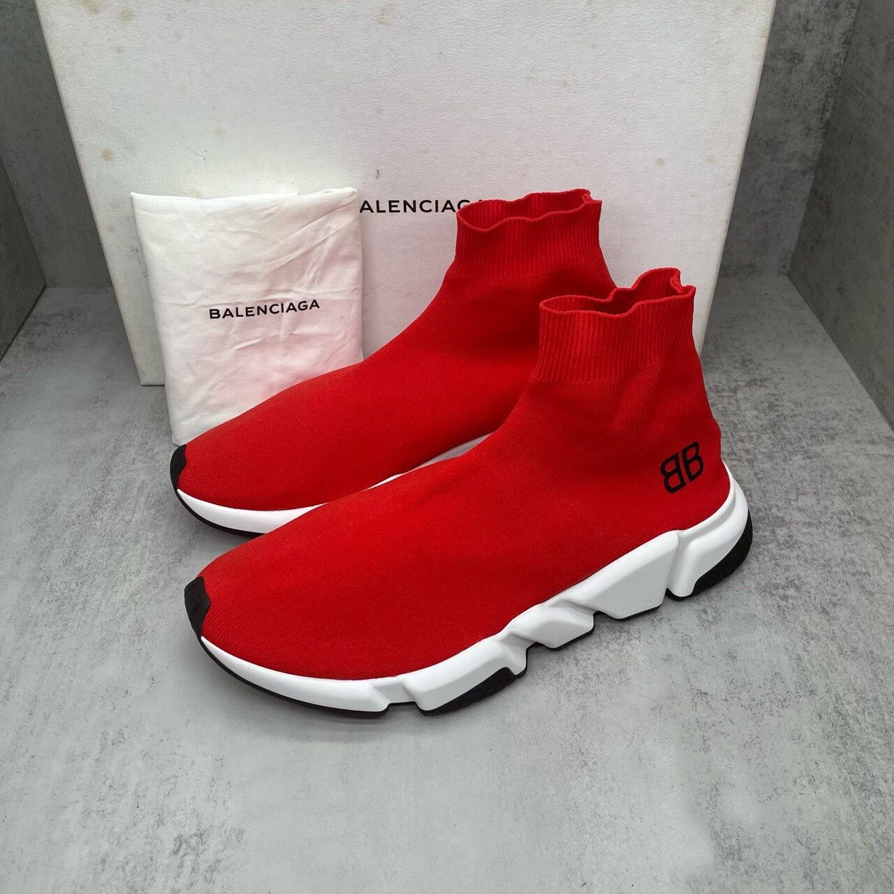 Balenciaga Balenciaga Red Sock Sneakers Size 41 Size US 8 / EU 41 - 1 Thumbnail
