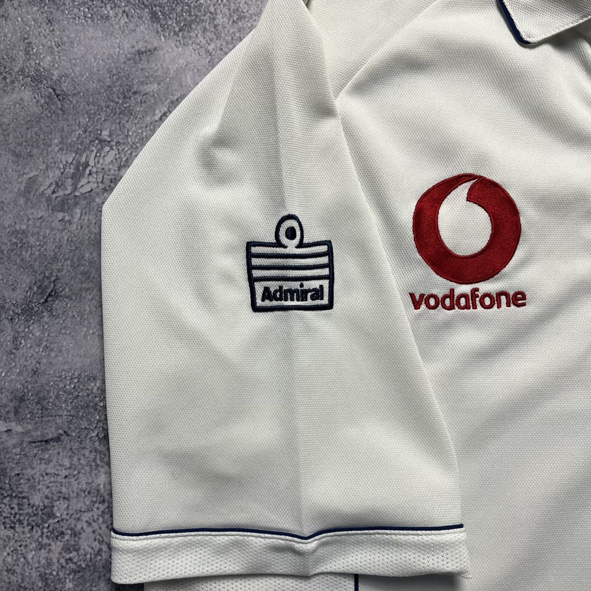 Other Vintage Admiral England Cricket Polo Jersey Vodafone Y2K Size US L / EU 52-54 / 3 - 6 Thumbnail