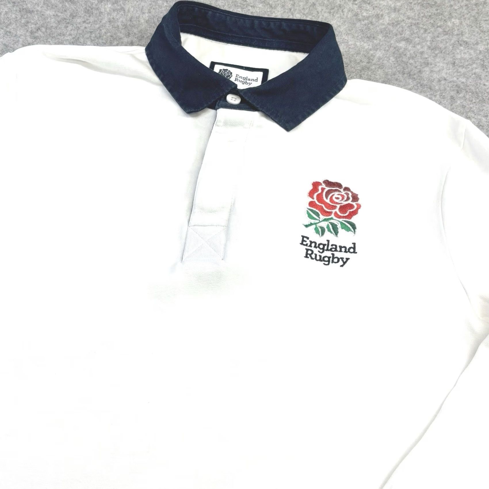 Vintage VINTAGE TU England Rugby Polo Shirt Large Mens White Long Sleeve Top Used Worn Size US L / EU 52-54 / 3 - 3 Thumbnail