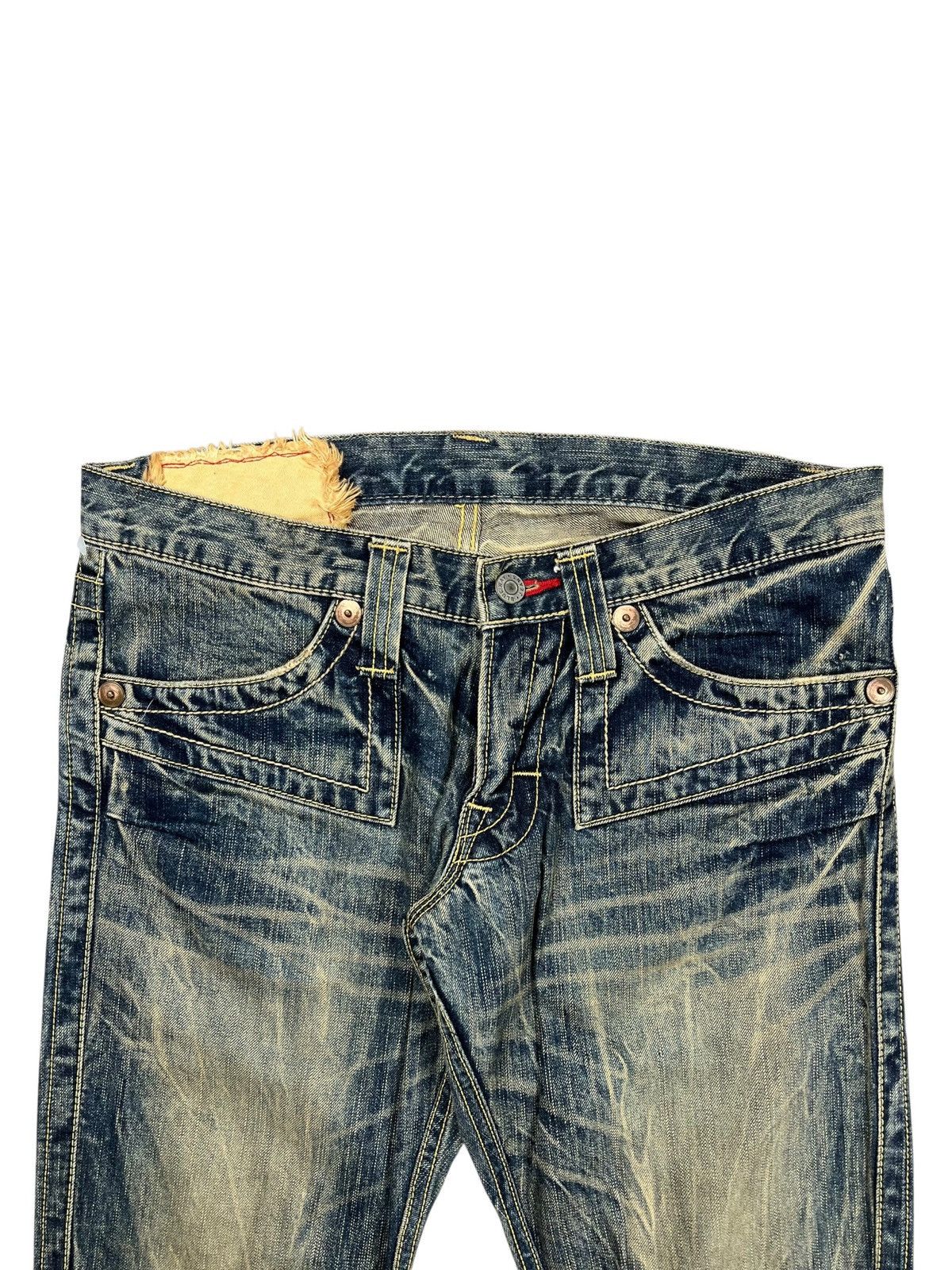 If Six Was Nine 2000s Blue Way - Mud Wash Flared Denim Size US 30 / EU 46 - 5 Thumbnail