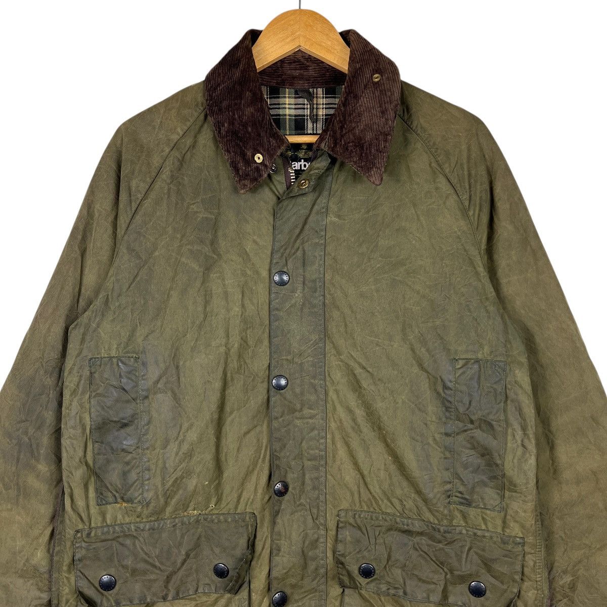Barbour 🔥 VINTAGE BARBOUR BEAUFORT WAXED JACKET MADE IN ENGLAND Size US M / EU 48-50 / 2 - 7 Thumbnail