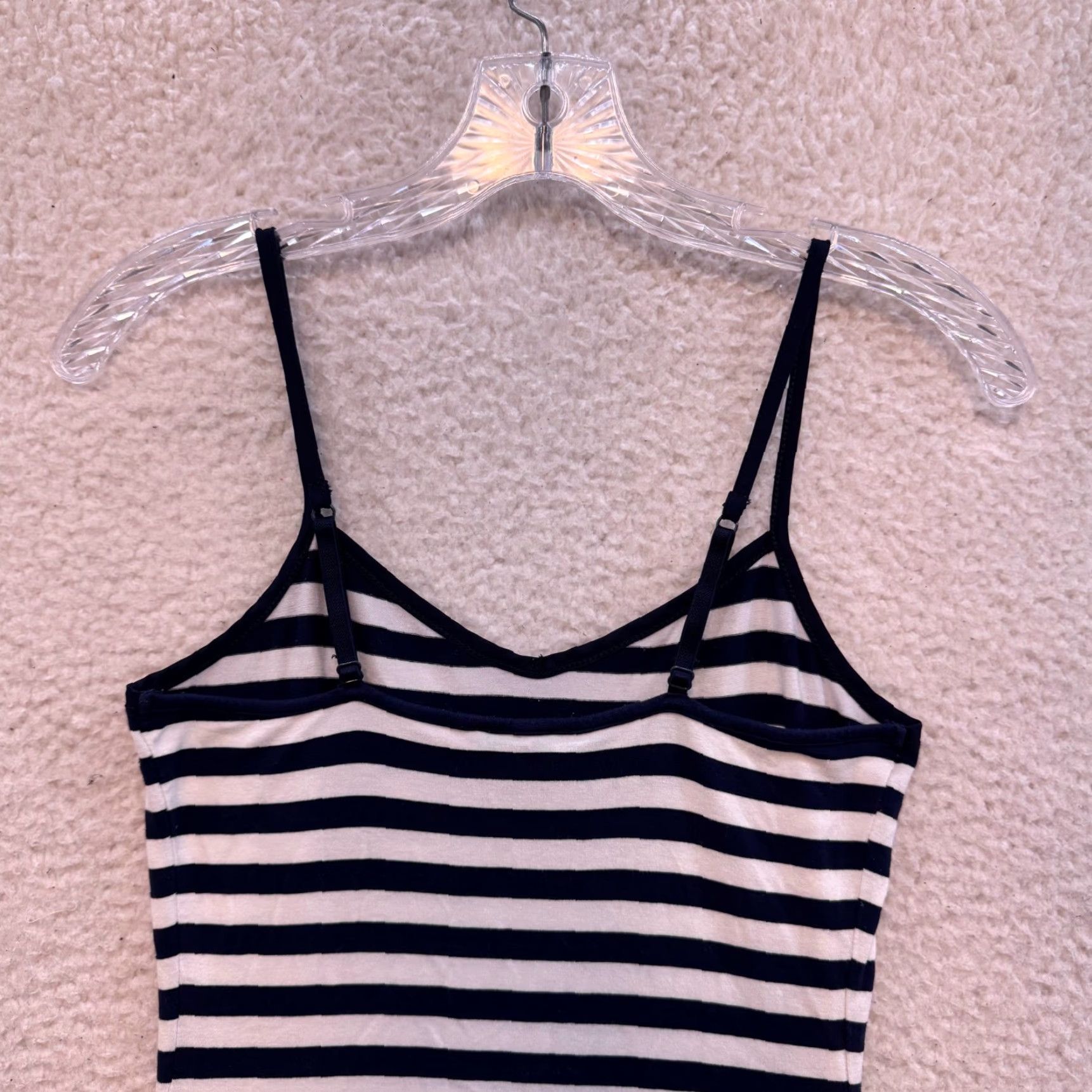 Express Y2K Vintage Camisole Tank Top XS Navy Blue White Striped Coastal Natutical Shirt XS Womens Size XS / US 0-2 / IT 36-38 - 4 Thumbnail